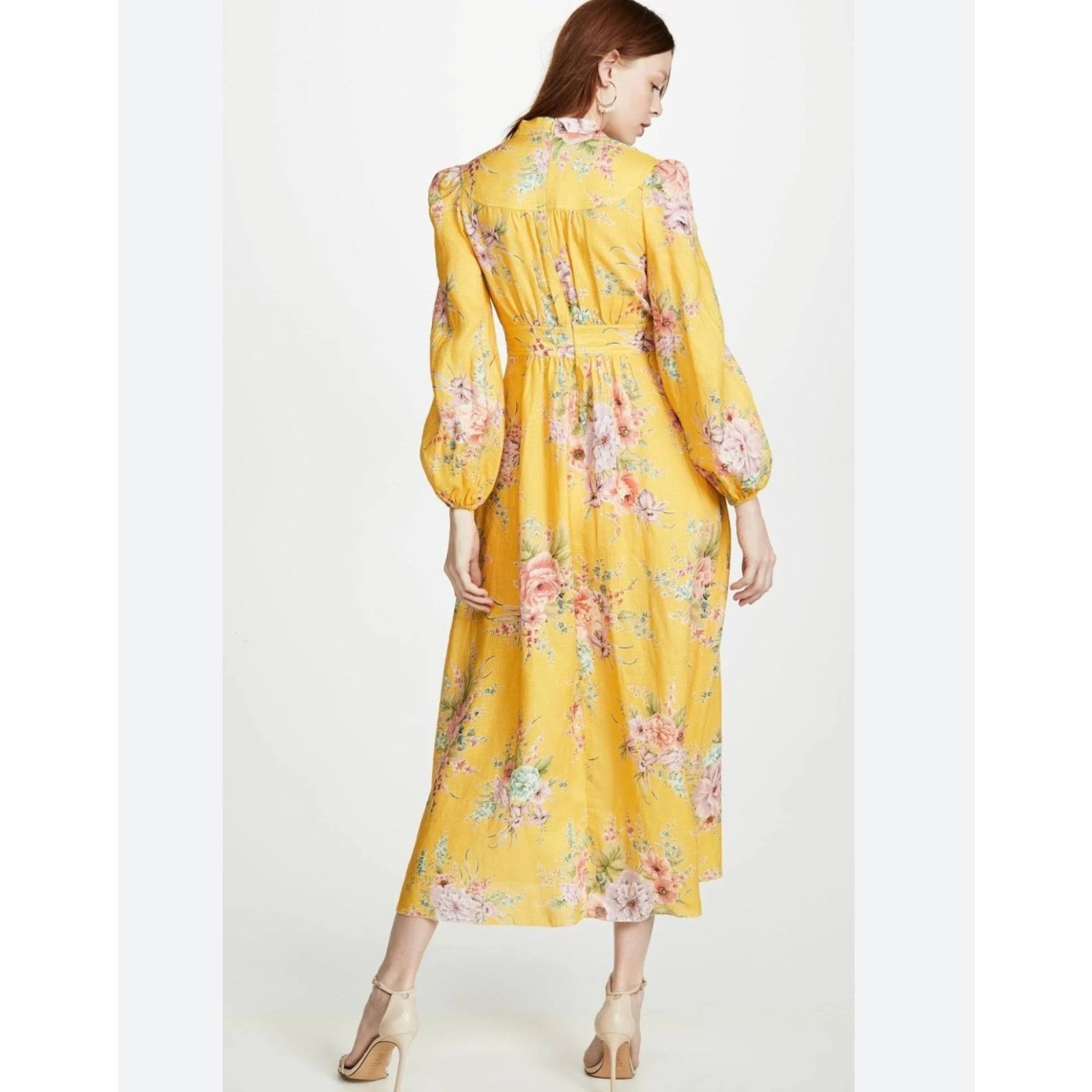 Zimmermann Zimmermann Zinnia Button Front Dress in Golden Floral Size 3 Size XS / US 0-2 / IT 36-38 - 6 Thumbnail