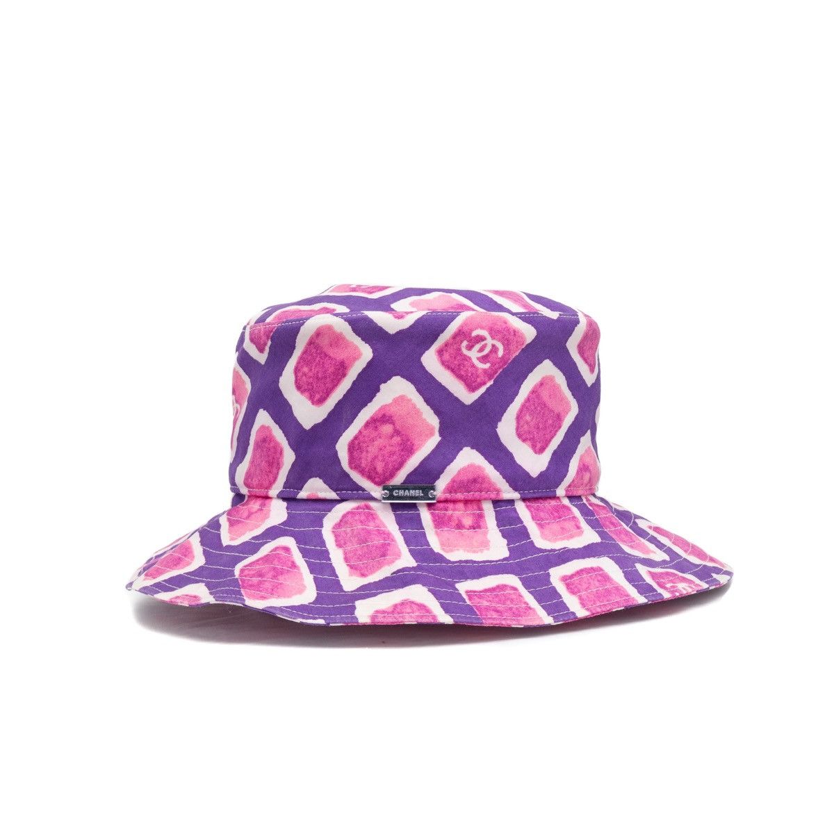 Chanel CHANEL Y2K CC Logo Multicolor Abstract-Print Bucket Hat 57 Size ONE SIZE - 8 Thumbnail