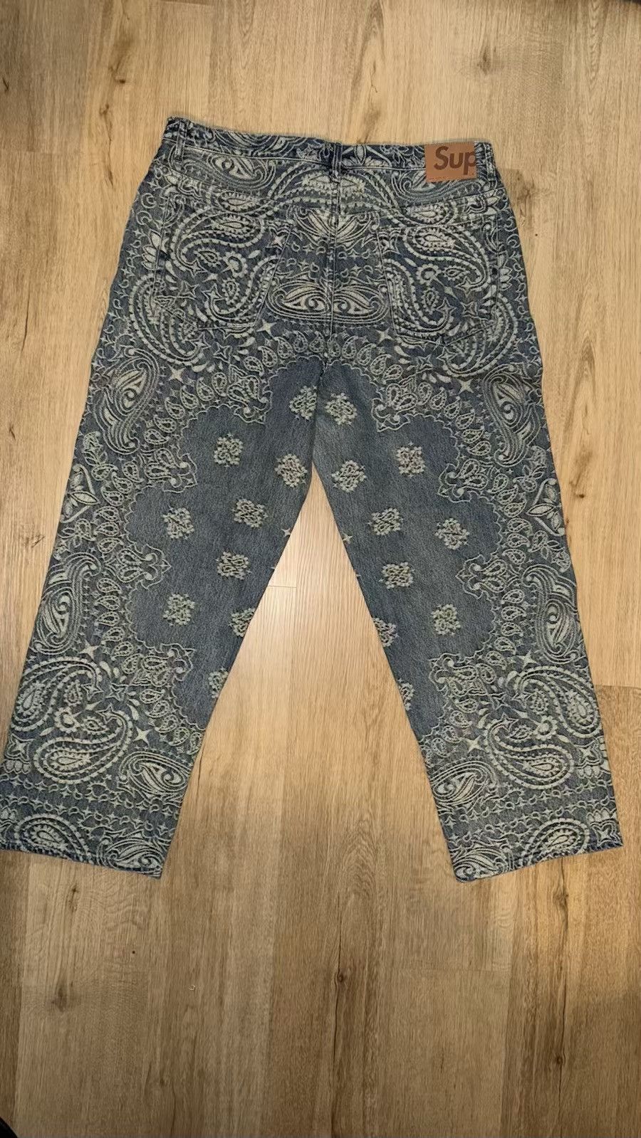 Supreme Supreme Bandana Jacquard Baggy Jeans Blue Size US 36 / EU 52 - 6 Thumbnail