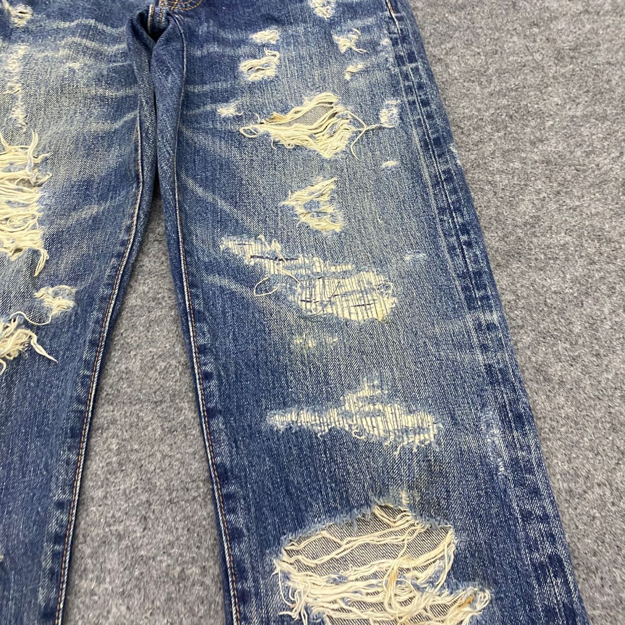 If Six Was Nine Genuine Vintage Goa Selvegde Distressed Denim Size US 32 / EU 48 - 9 Thumbnail