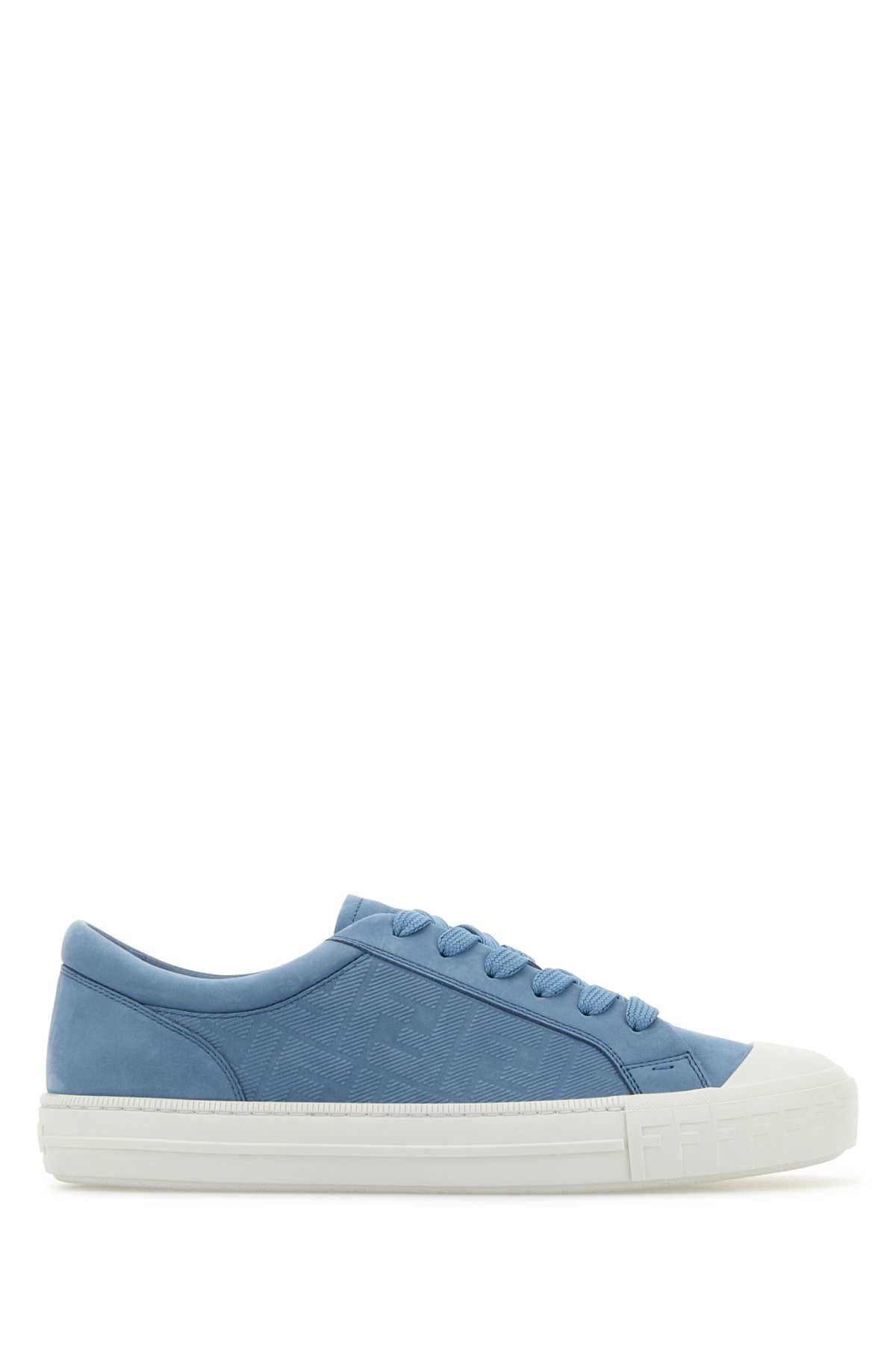 Fendi Light Blue Leather Domino Sneakers | Grailed