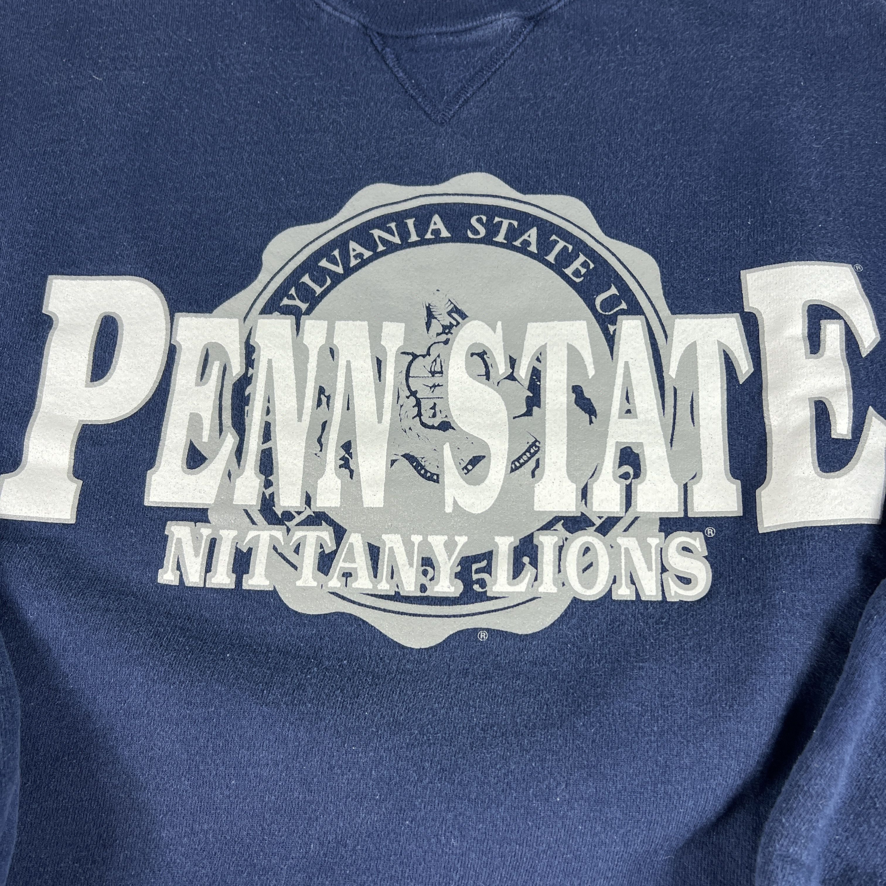 NCAA × Tultex × Vintage VTG Penn State Nittany Lions Sweatshirt Blue Faded Crewneck Size US L / EU 52-54 / 3 - 2 Thumbnail