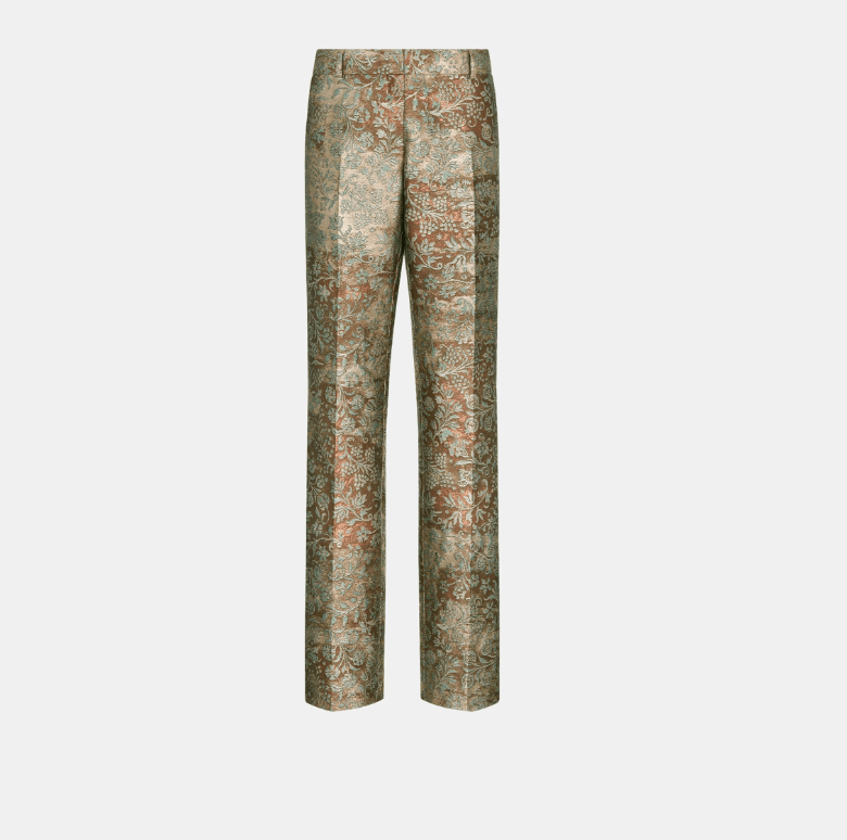 image of Dior O1W1Db10224 Straight-Cut Pants In Multicolor, Women's (Size 32)