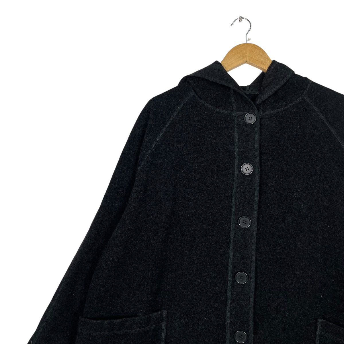 Benetton × United Colors Of Benetton 💥BENETTON WOOL HOODIE LONG JACKET Size US M / EU 48-50 / 2 - 7 Thumbnail