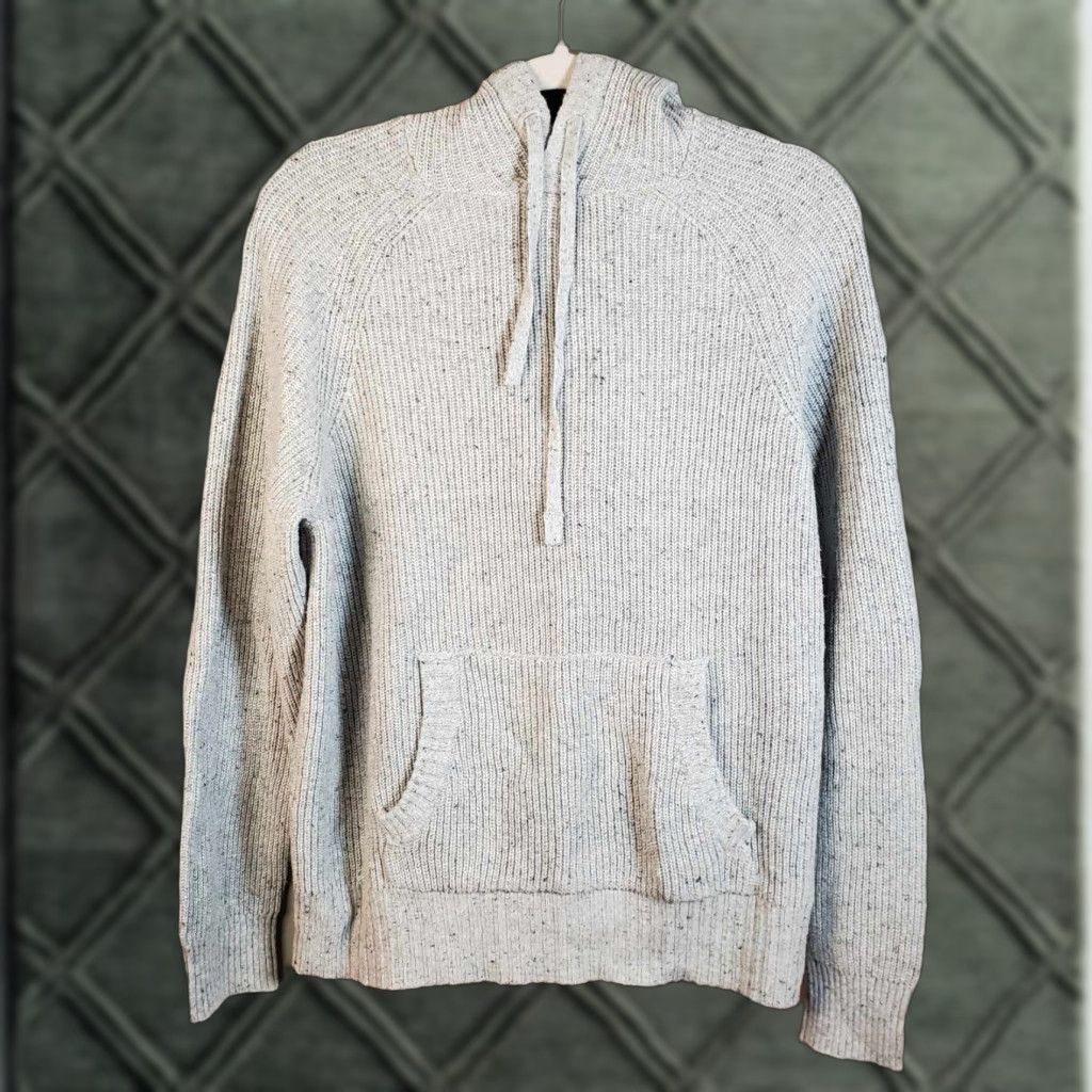 American Eagle Outfitters VINTAGE American Eagle Hoodie Ribbed Knit Grey S Womens Small Pullover Knit Summer 90s? Size S / US 4 / IT 40 - 1 Thumbnail