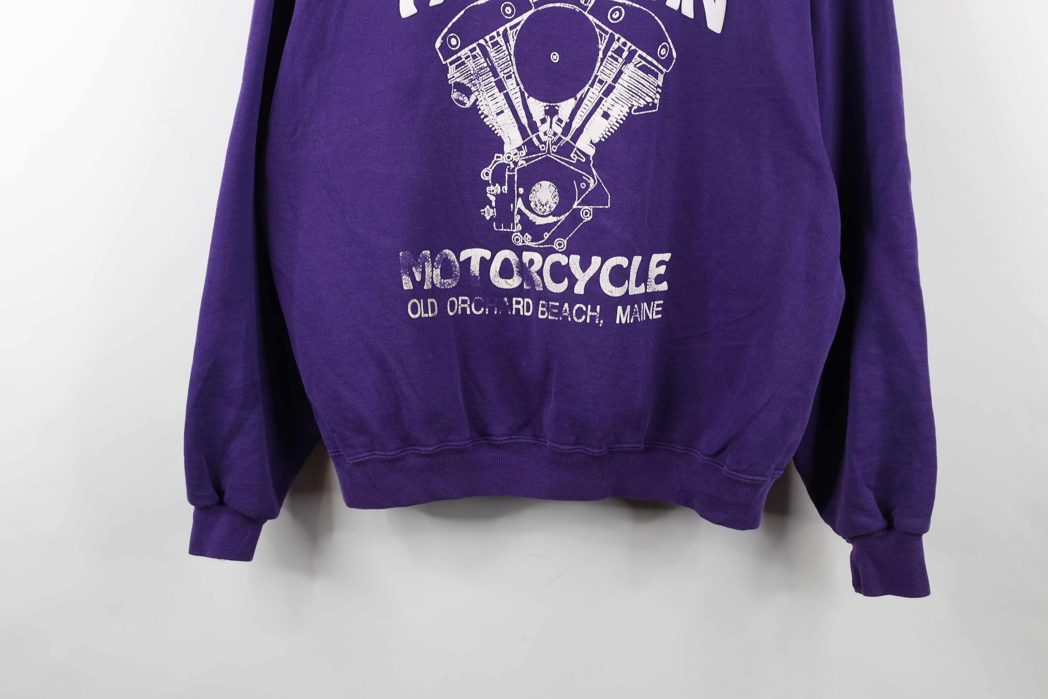 Lands' End × Vintage Vintage 90s Lands End Motorcycle Sweatshirt Purple USA Size US M / EU 48-50 / 2 - 3 Thumbnail