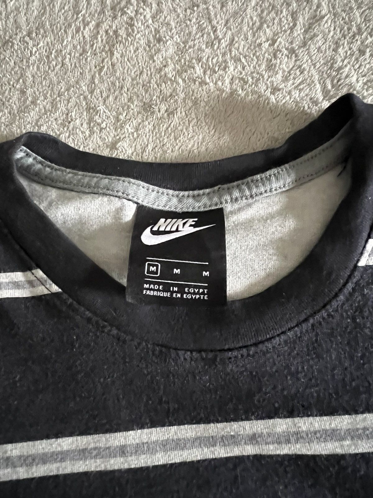 Nike × Vintage Black/White/Pink Striped Vintage Nike T-Shirt Size M Size US M / EU 48-50 / 2 - 2 Thumbnail