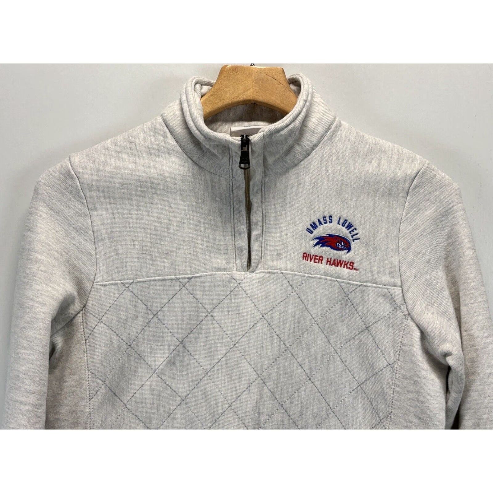 Champion VINTAGE Champion Reverse Weave Sweatshirt UMass Lowell 1/4 Zip Quilted Gray Adult Small Mens Size US S / EU 44-46 / 1 - 3 Thumbnail