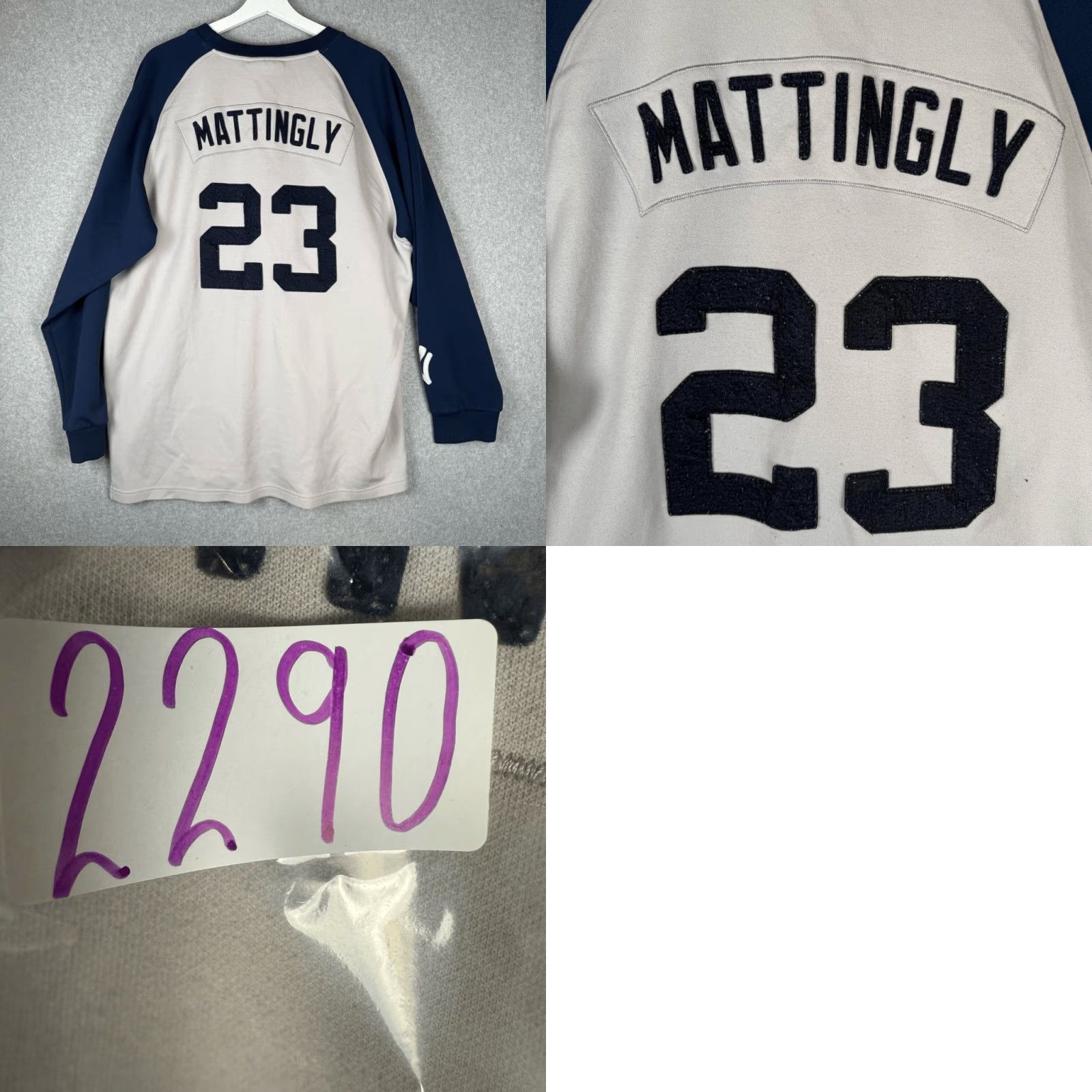 Nike Nike Pullover Baseball Shirt XL Men New York Yankees #23 Mattingly Blue White Multicolor Yankees Mens XL Size US XL / EU 56 / 4 - 8 Thumbnail