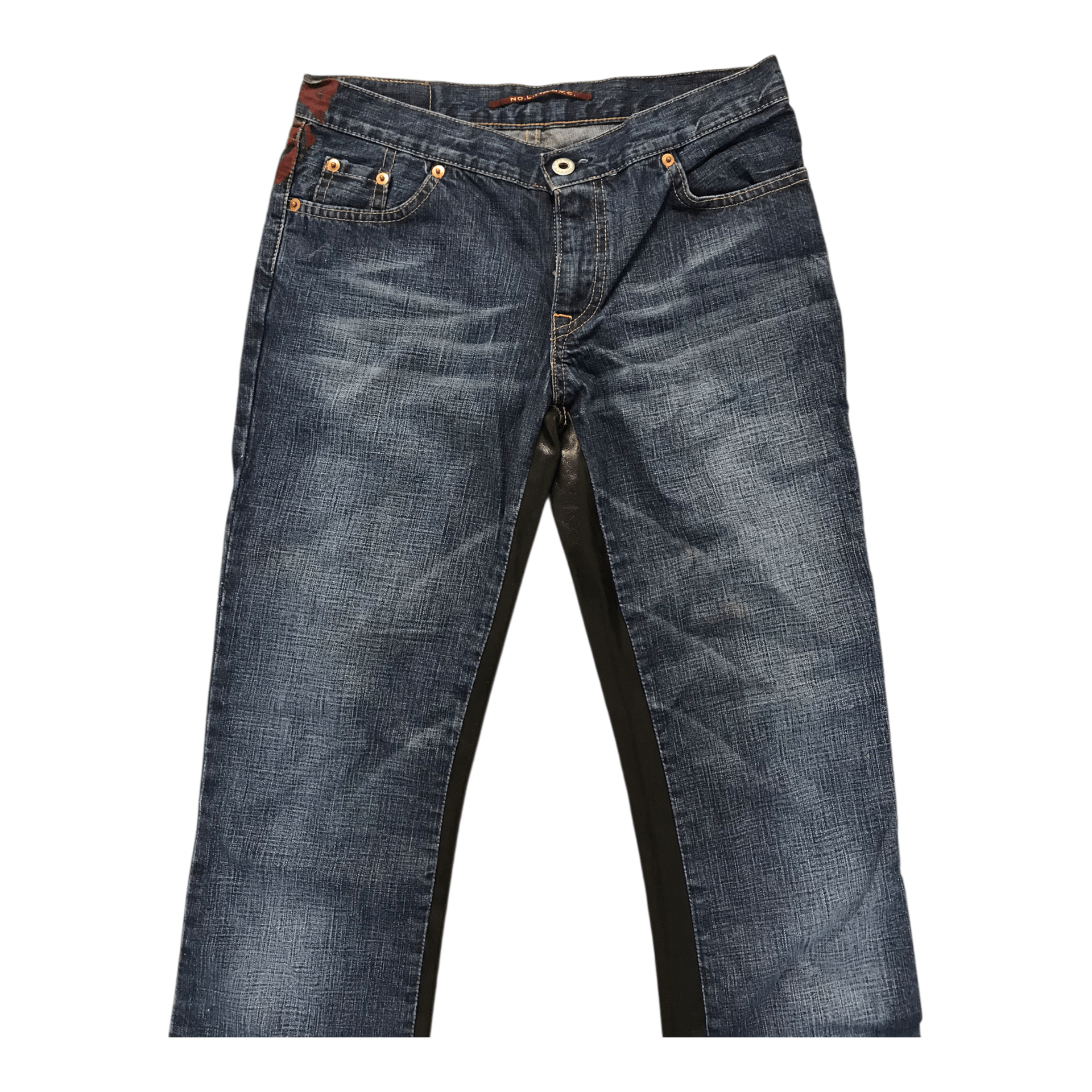 If Six Was Nine × Japanese Brand × Le Grande Bleu (L.G.B.) No Lolita Half Leather Blue Bootcut pant Size US 28 / EU 44 - 5 Thumbnail