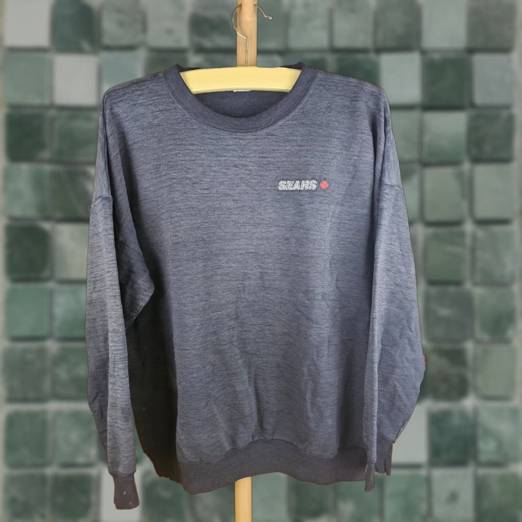 Sears VINTAGE SEARS SWEATSHIRT BLACK 2XL/XXL SUN FADED DISTRESSED TRASHED MEN Size US XXL / EU 58 / 5 - 1 Thumbnail