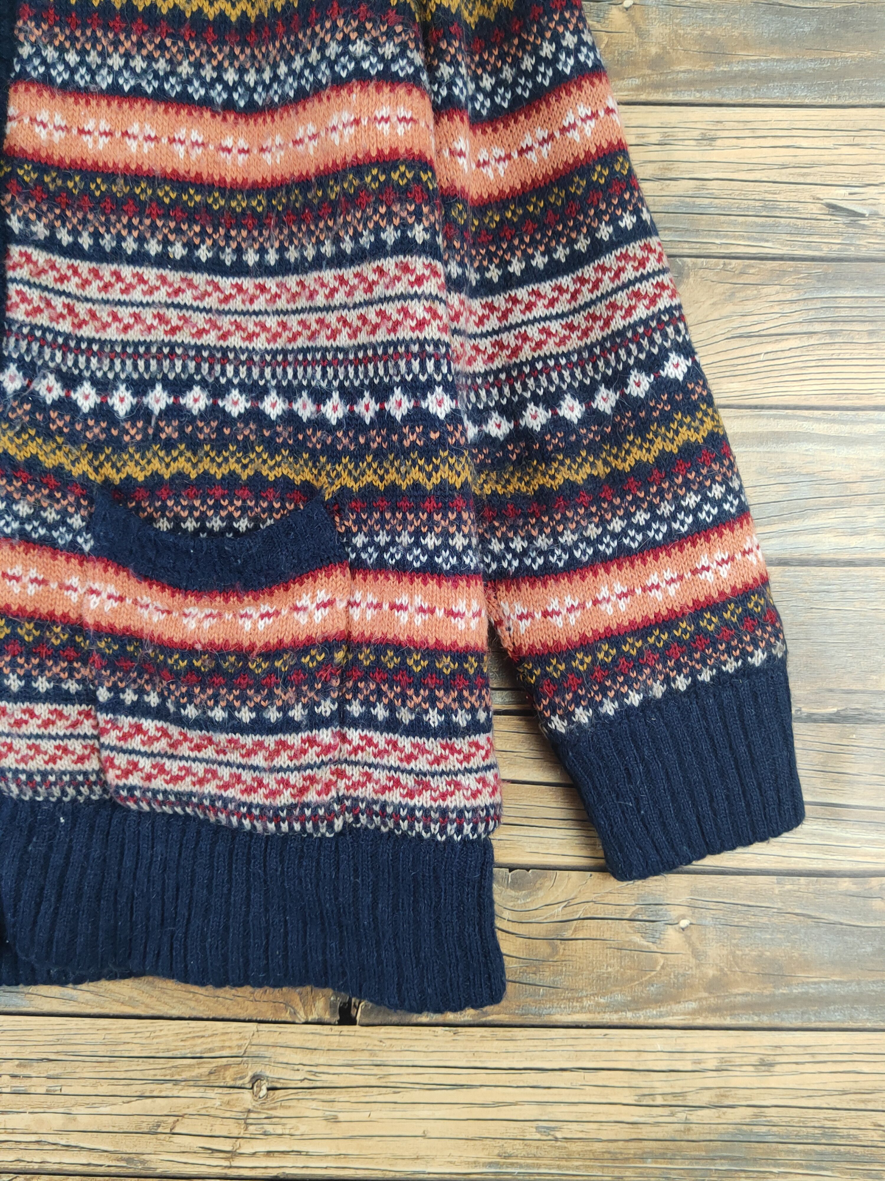 Japanese Brand Flow and Fixture Navy Knitwear Hoodie Sweaters #W1220 Size M / US 6-8 / IT 42-44 - 7 Thumbnail