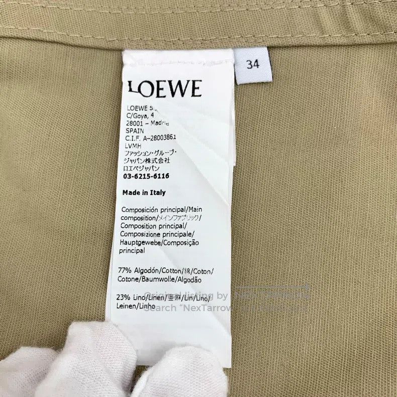 Loewe Loewe Brown Cotton Linen Hooded Zip-up Drawstring Long Sle Size XXS / US 00 / IT 34 - 7 Thumbnail