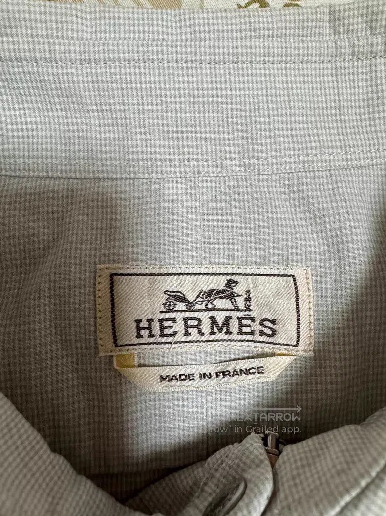 Hermes Hermes Fake Two-Piece Shirt Jacket. Hem with Drawstring Size US M / EU 48-50 / 2 - 7 Thumbnail