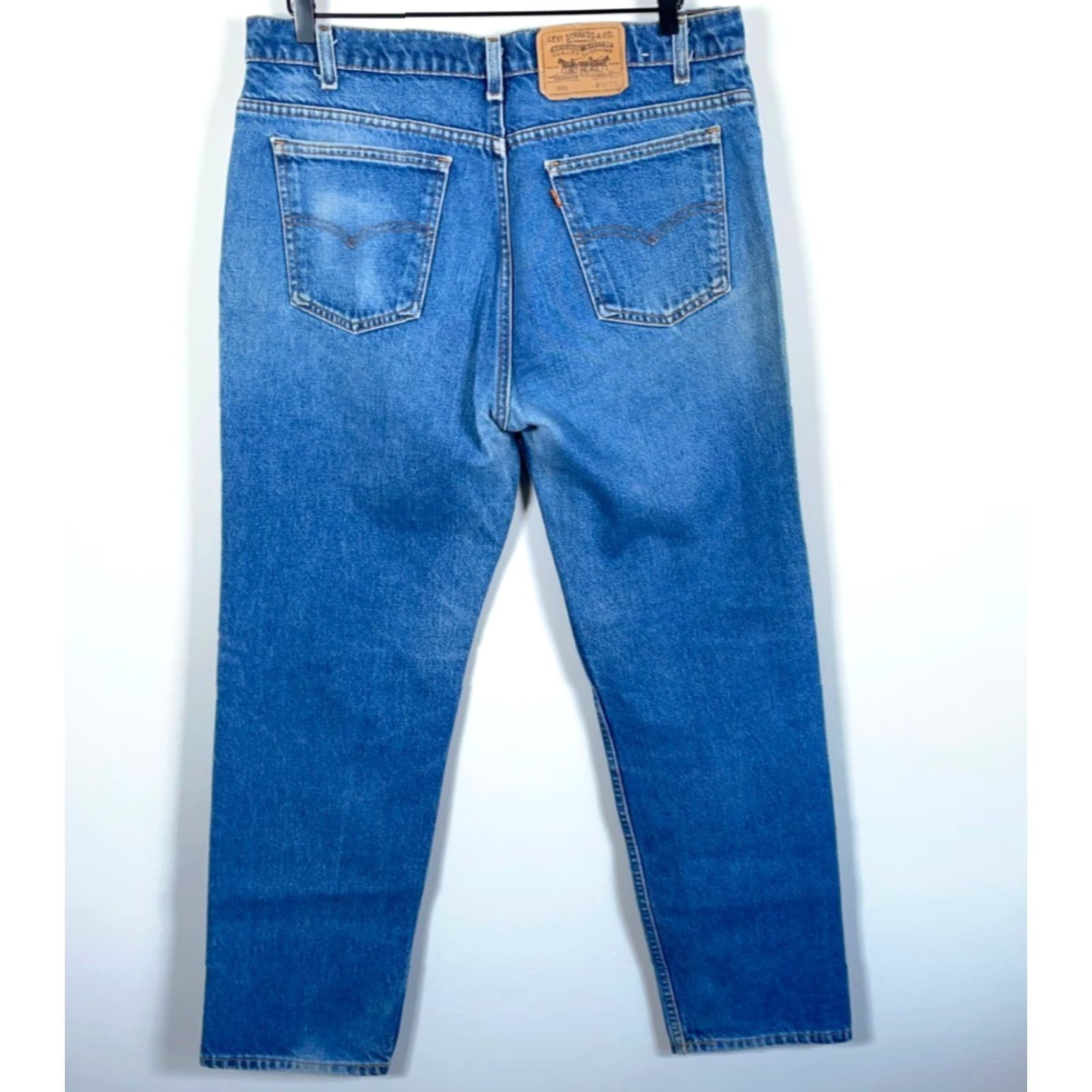 Levi's VINTAGE Levi's 509 Jeans Mens 36 x 30 Denim 1990 USA Made Orange Tab Blue Cotton 100% 5-Pocket Straight Pro- soa? Size US 36 / EU 52 - 2 Thumbnail