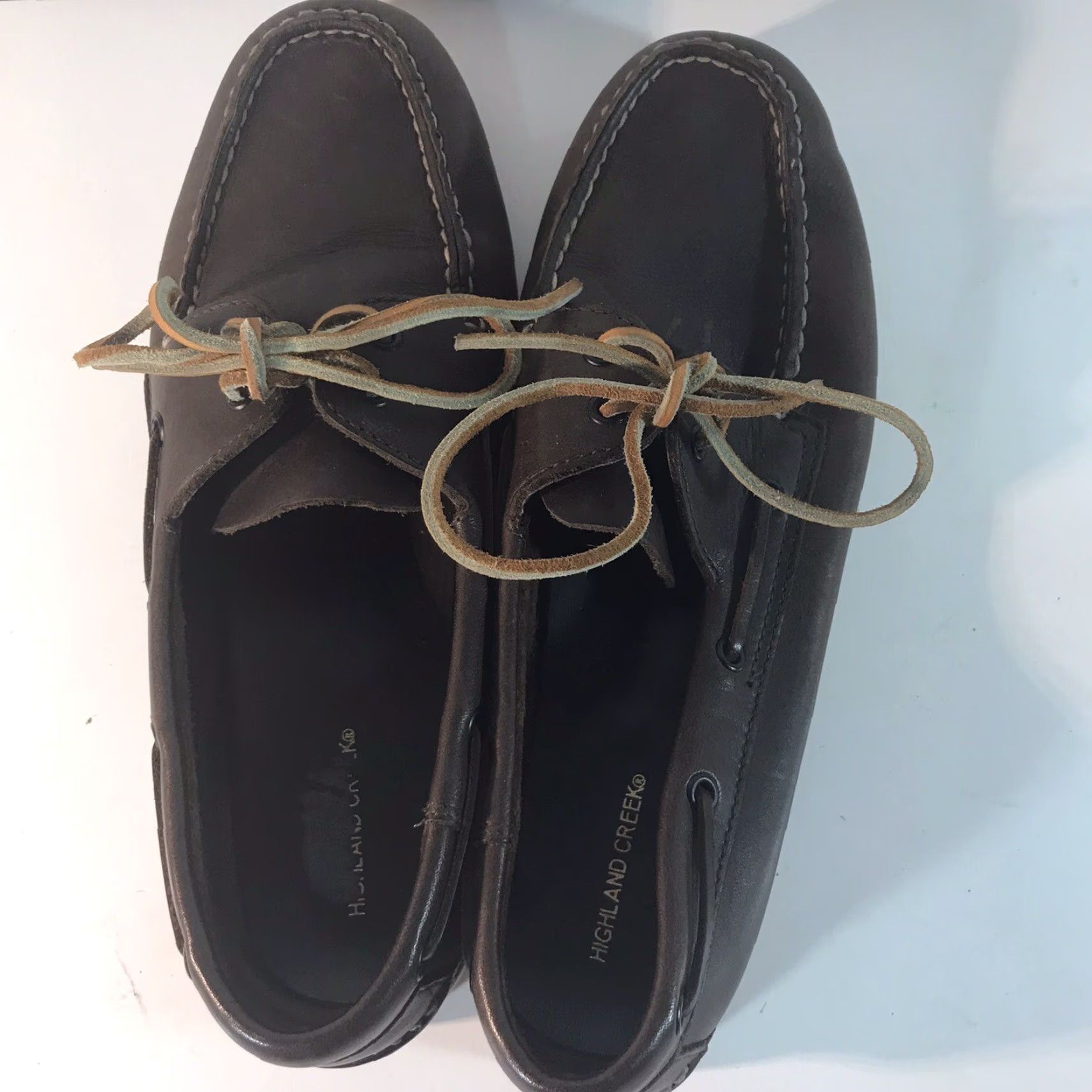 Vintage HIGHLAND CREEK Brown Leather Slip On Loafers Womens Size 9M Casual Comfortable Size US 9 / IT 39 - 4 Thumbnail
