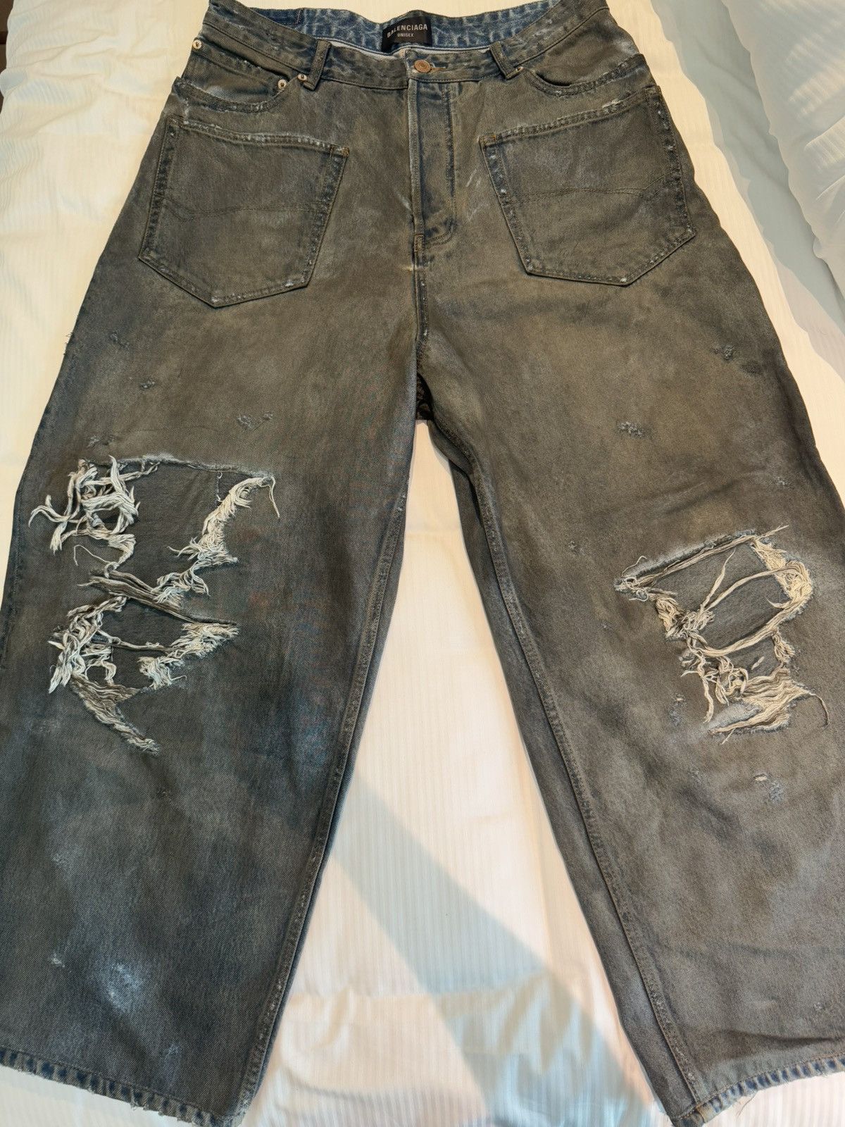 Balenciaga Patched Pockets Baggy Jeans | Grailed