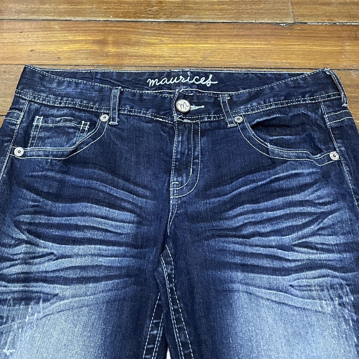 If Six Was Nine × Japanese Brand × Vintage Very Rare Vintage Japanese Brand Maurices Flared Jeans 2000s Size US 31 - 3 Thumbnail