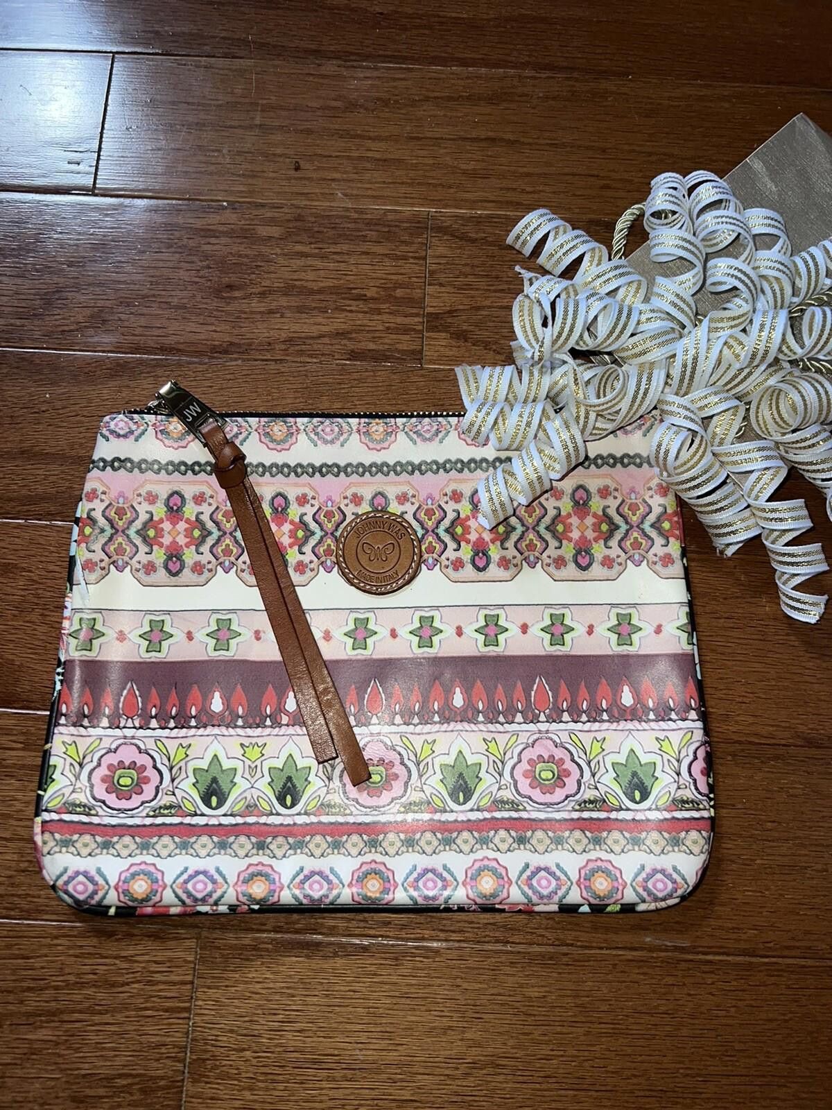 Johnny Was New Johnny Was Clutch Purse Makeup Bag Travel Pouch Size ONE SIZE - 2 Thumbnail