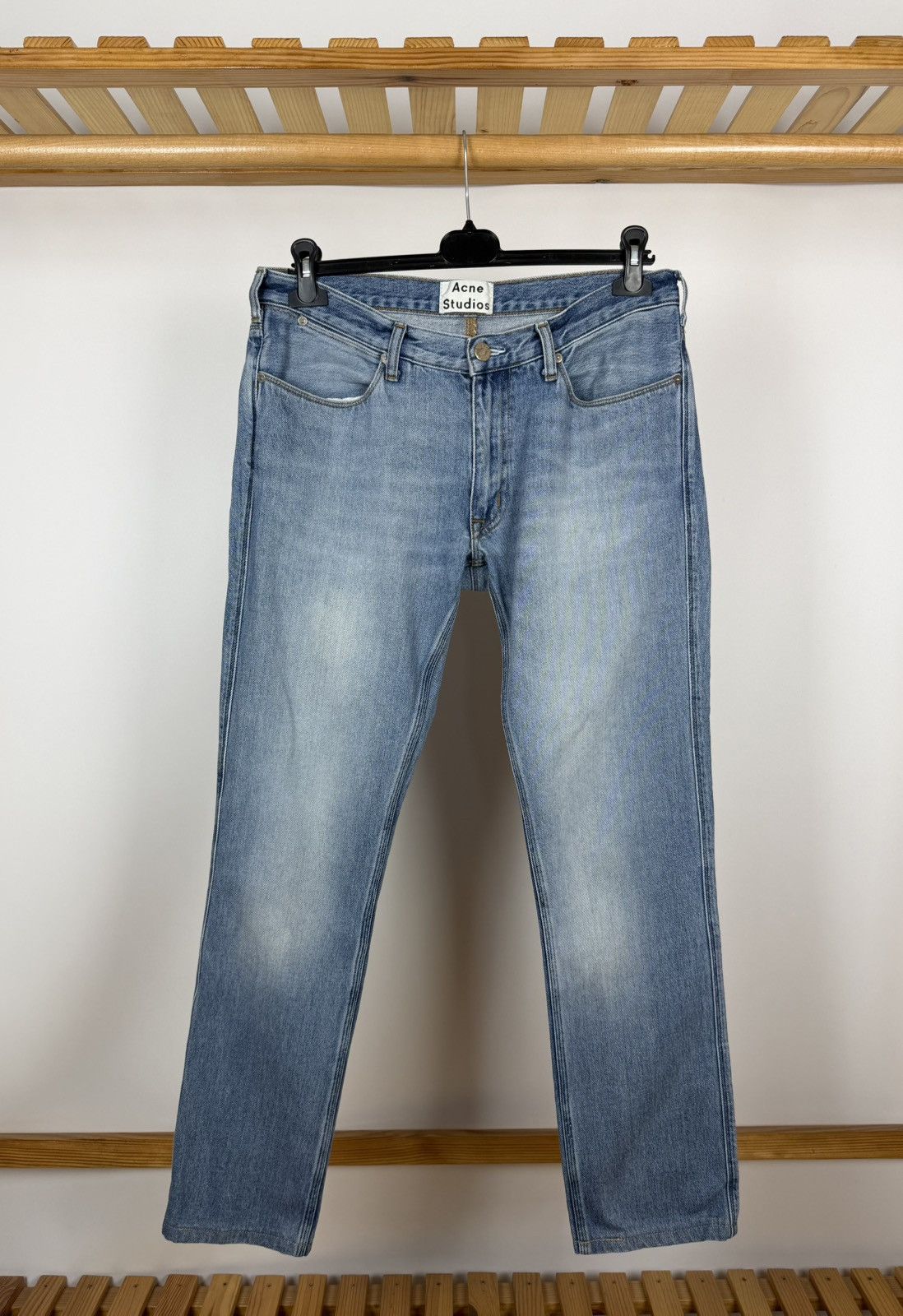 Acne Studios Acne Studios Max LT Vintage Blue Straight Denim Jeans Size US 33 - 1 Thumbnail