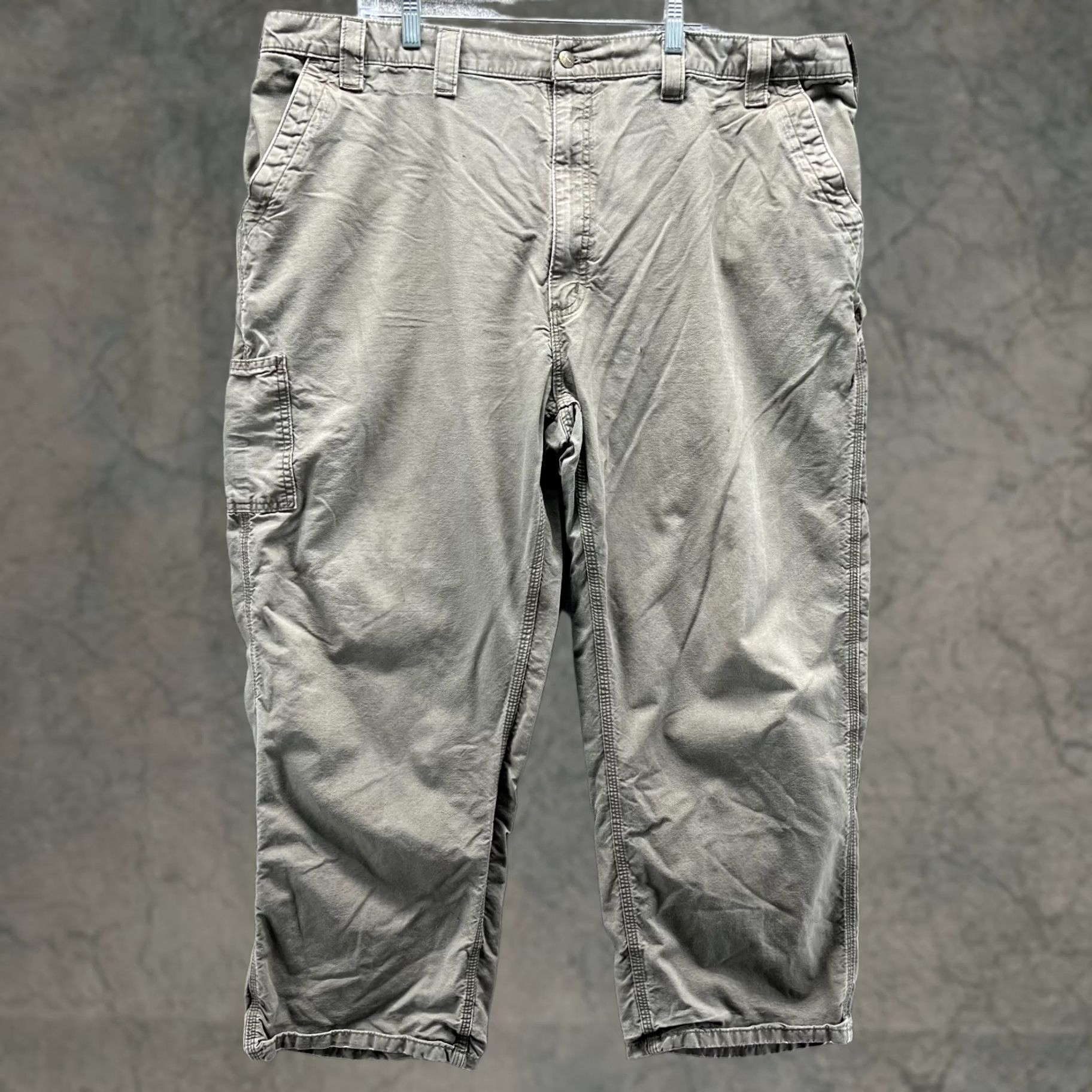Carhartt VINTAGE? No — Carhartt Pants Men 46x30 Khaki Beige Canvas B151 LBR Cargo Pocket Straight Front Regular Waist 46in Cotton Workwear Accessories Temporis Size US 30 / EU 46 - 1 Thumbnail