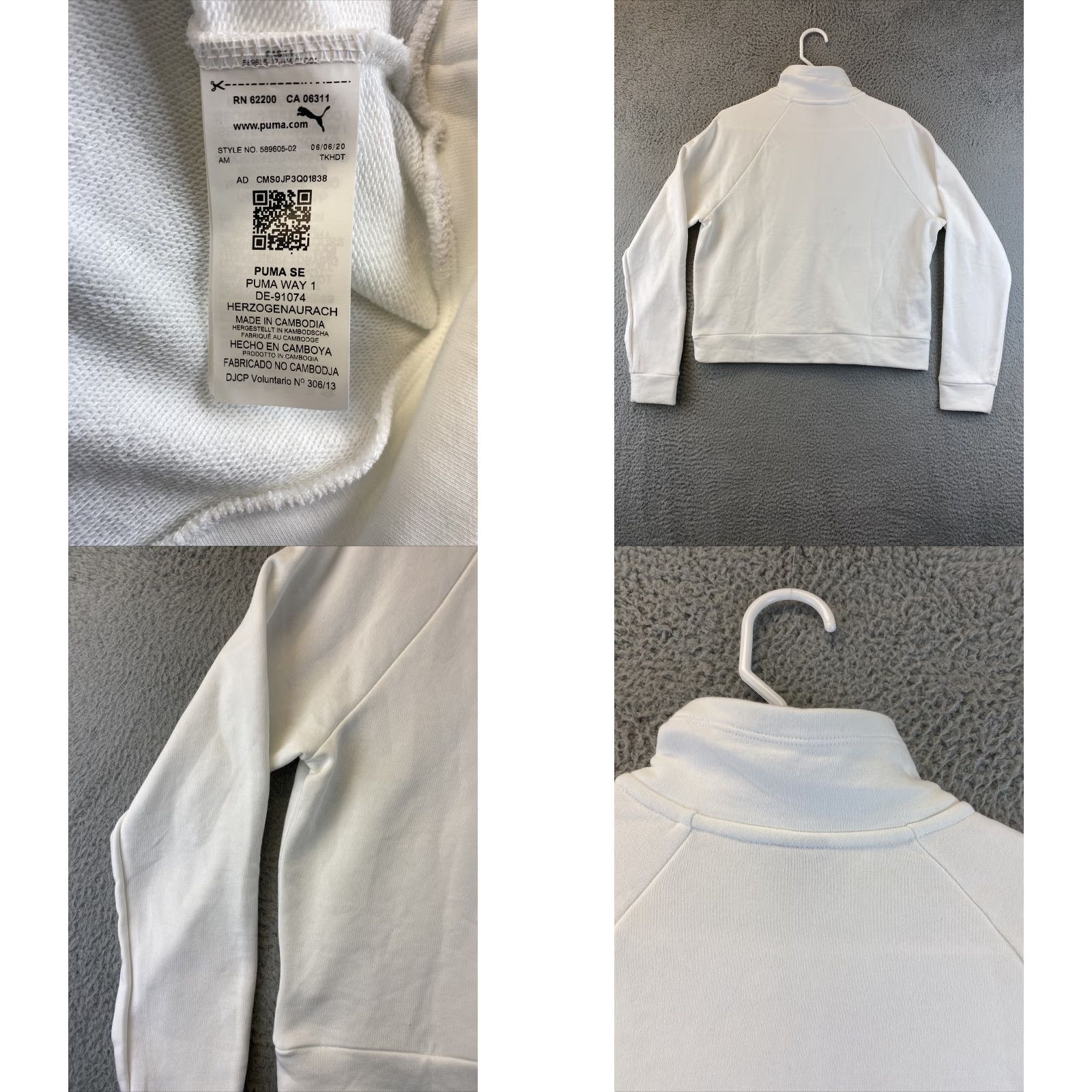 Puma NEW Puma Modern Sport Cropped Hoodie Women’s M White Activewear Size M / US 6-8 / IT 42-44 - 8 Thumbnail