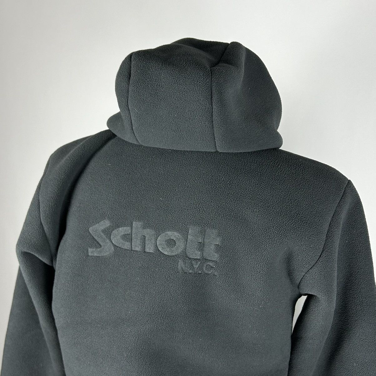 Schott × Vintage Schott polar zip jacket grey big logo spellout with hood Size US S / EU 44-46 / 1 - 6 Thumbnail