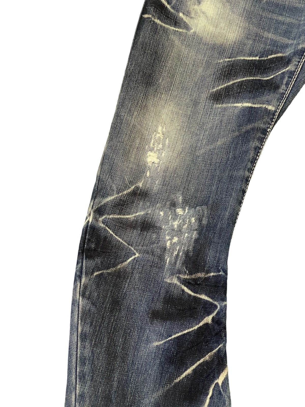 BUFFALO BOBS Flare Jeans Johnny Wolf Curv Leg Distress Low Rise Slim 8🟦1 Size US 30 / EU 46 - 6 Thumbnail