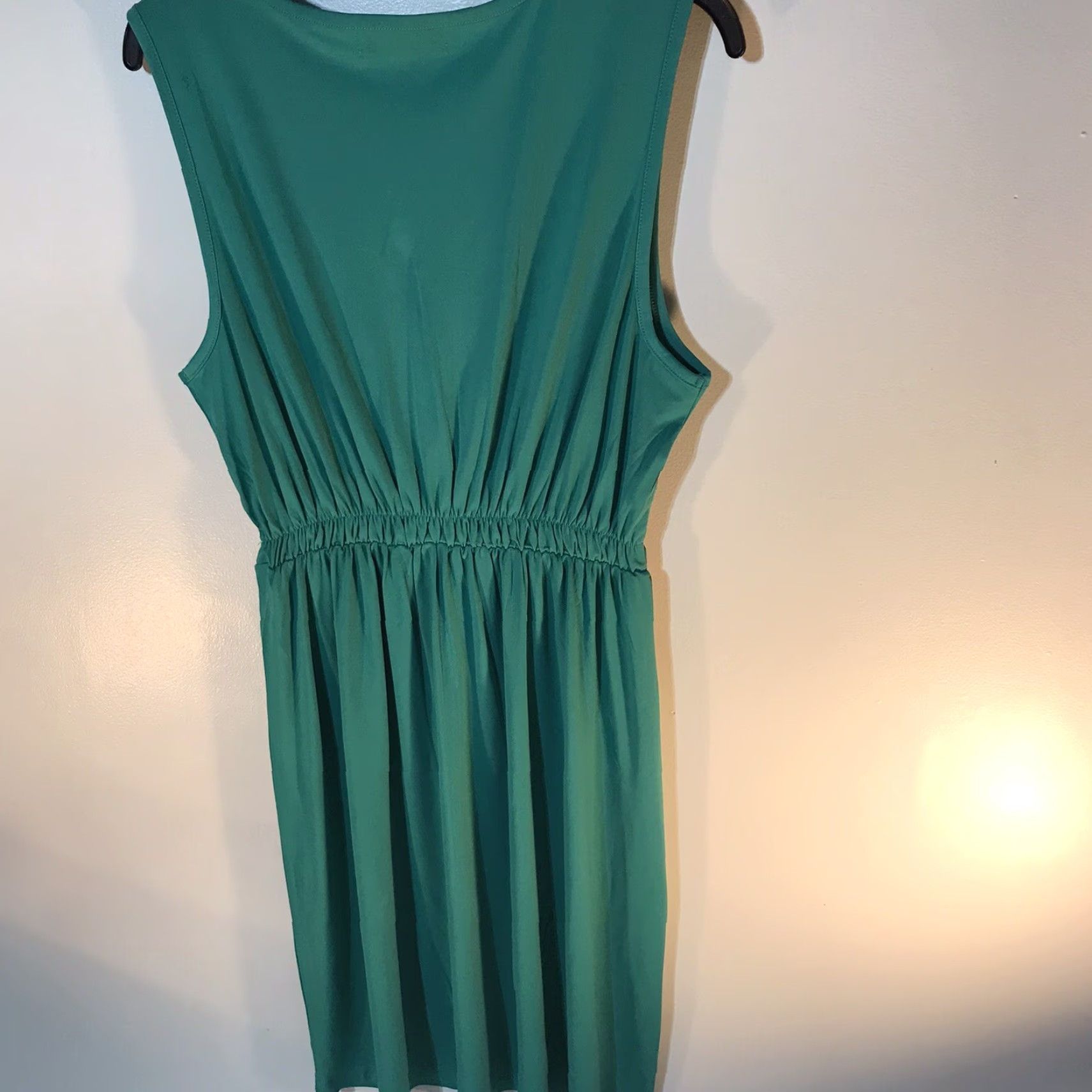 Vintage Closet Full Floral Midi Dress Womens Size S Green Sleeveless V-Neck Casual Fit & Flare Size S / US 4 / IT 40 - 3 Thumbnail