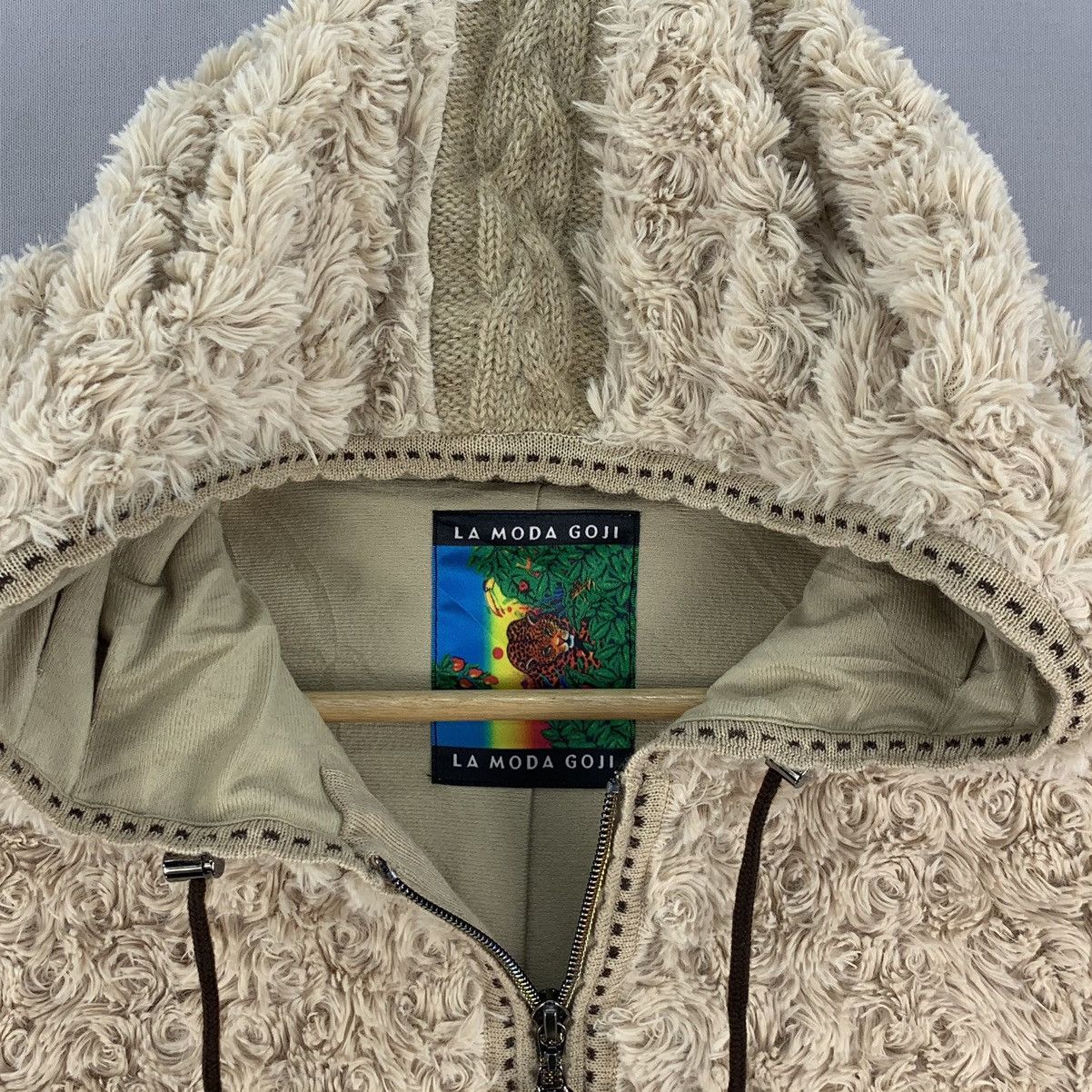 Japanese Brand Vintage Japan La Moda Goji Sherpa Zipper Jacket Size US M / EU 48-50 / 2 - 7 Thumbnail