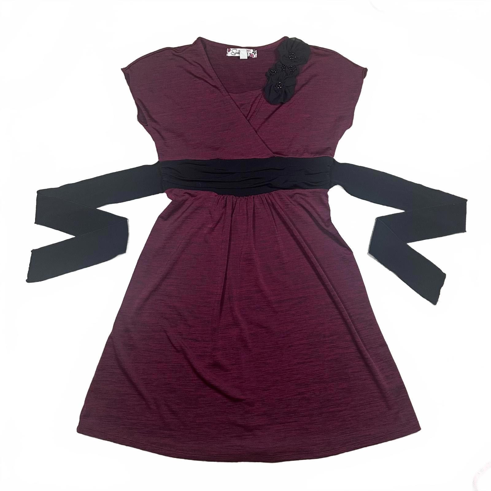 Other Speechless Dress Burgundy Black Floral Accent 8 Y2K Size M / US 6-8 / IT 42-44 - 1 Thumbnail