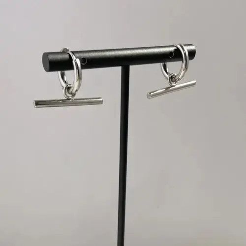 Designer × Jewelry Titanium Steel Dangle Drop Earrings for Men Women Size ONE SIZE - 4 Thumbnail