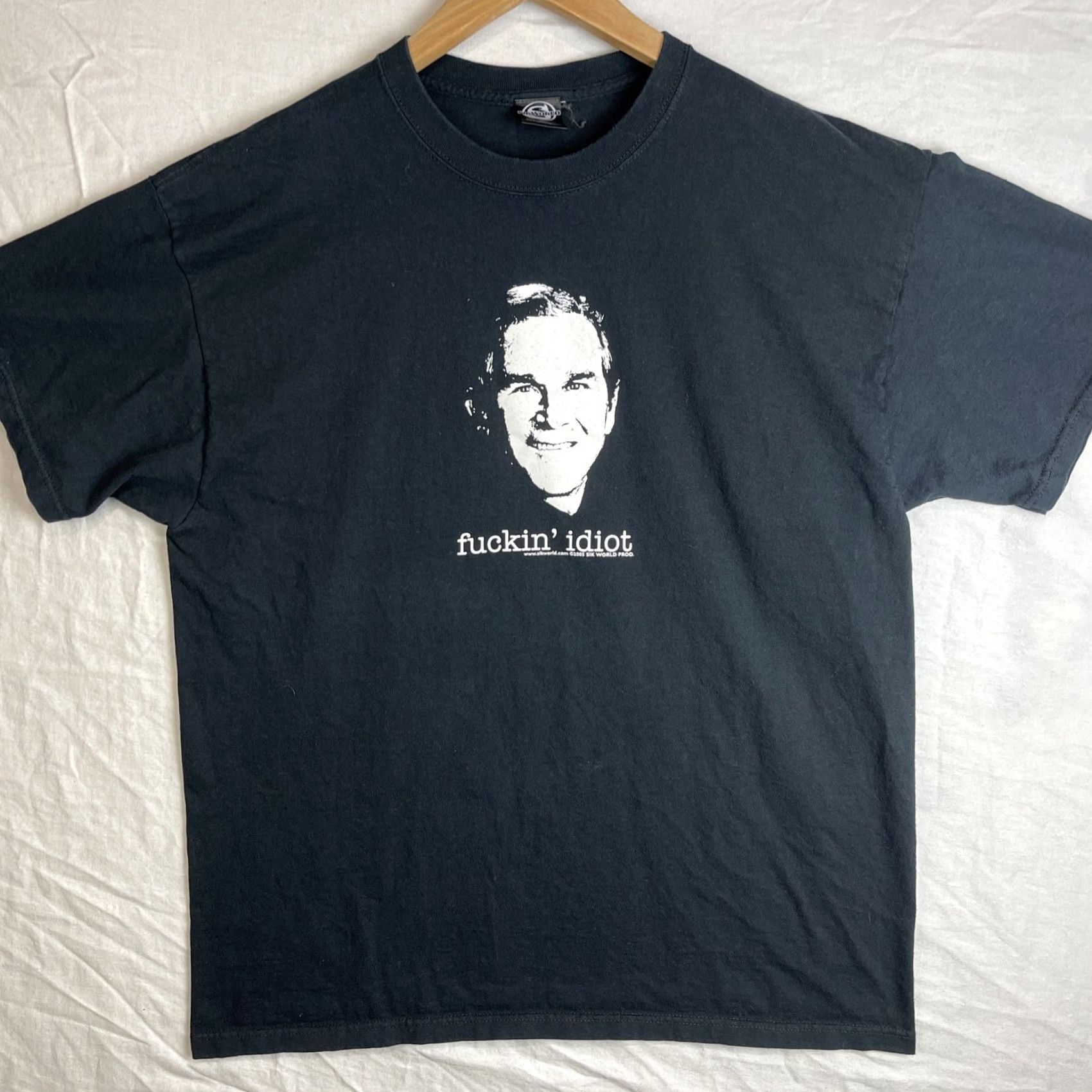 George VINTAGE George W Bush Shirt Mens XL Black Sik World Y2K Graphic Print Short Sleeve Crew Neck Logo T-Shirt Men Size US XL / EU 56 / 4 - 2 Thumbnail