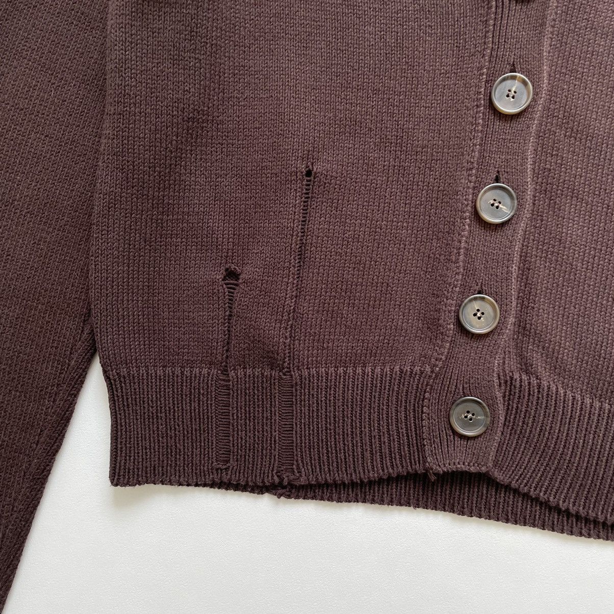 Maison Margiela S/S 22 Destroyed Knit Cotton Cardigan Size S / US 4 / IT 40 - 10 Thumbnail