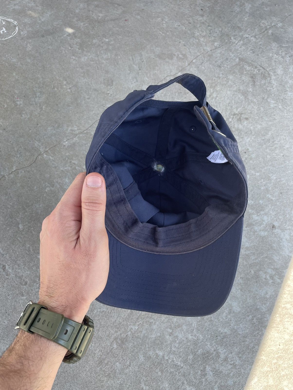 Japanese Brand × Nike × Vintage Nike metal swoosh baseball nylon Y2K Cap Drill Hat Size ONE SIZE - 7 Thumbnail