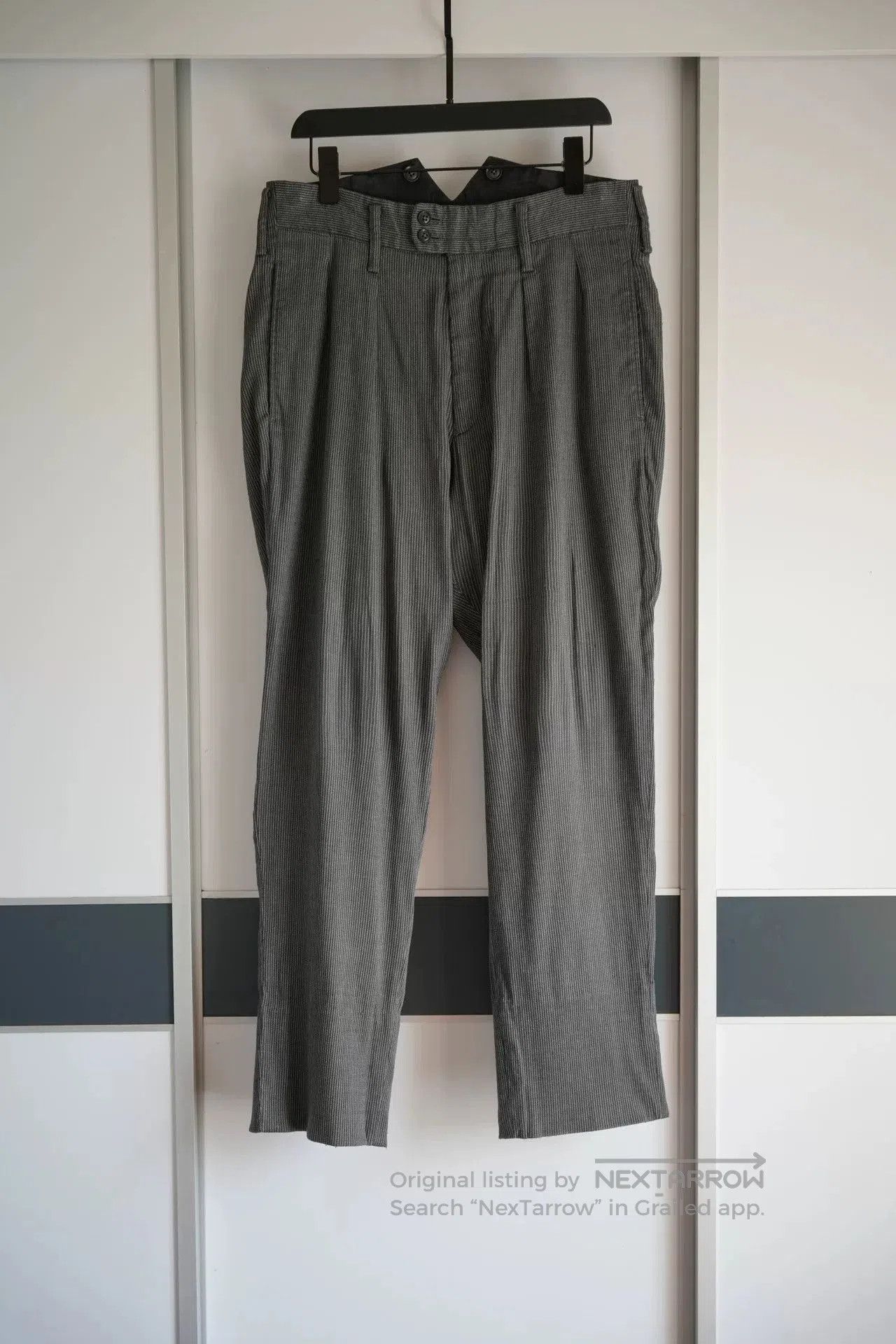 Yohji Yamamoto Yohji Yamamoto Gray Stripe Tailored Pants. Size US 42 / EU 58 - 1 Thumbnail