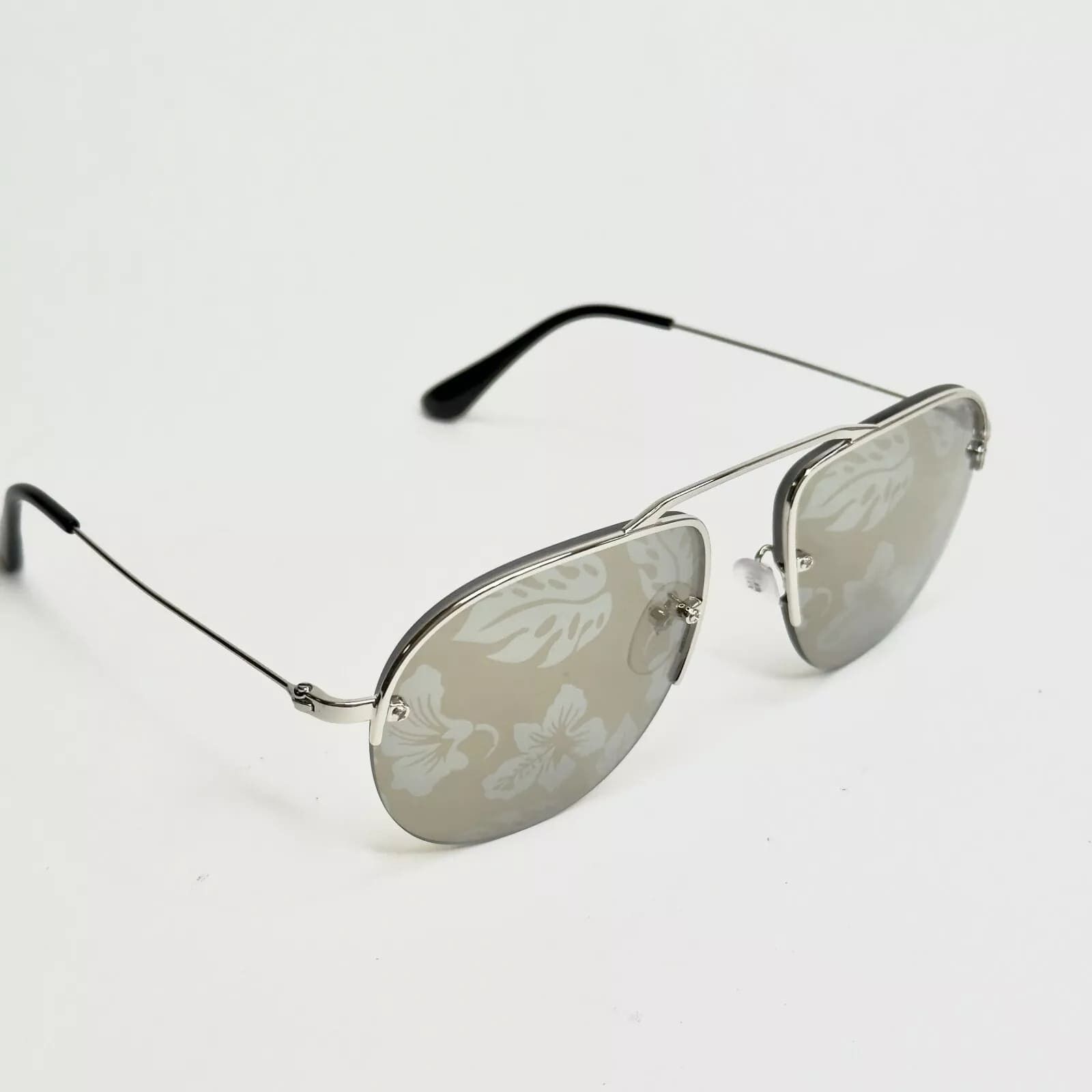 Prada PRADA TEDDY 58O PR58OS Aviator Silver Mirror Sunglasses Size ONE SIZE - 9 Thumbnail