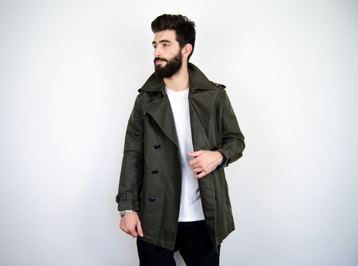 Ermenegildo Zegna Ermenegildo Zegna Olive Heavy Trench Coat Jacket Size US M / EU 48-50 / 2 - 3 Thumbnail