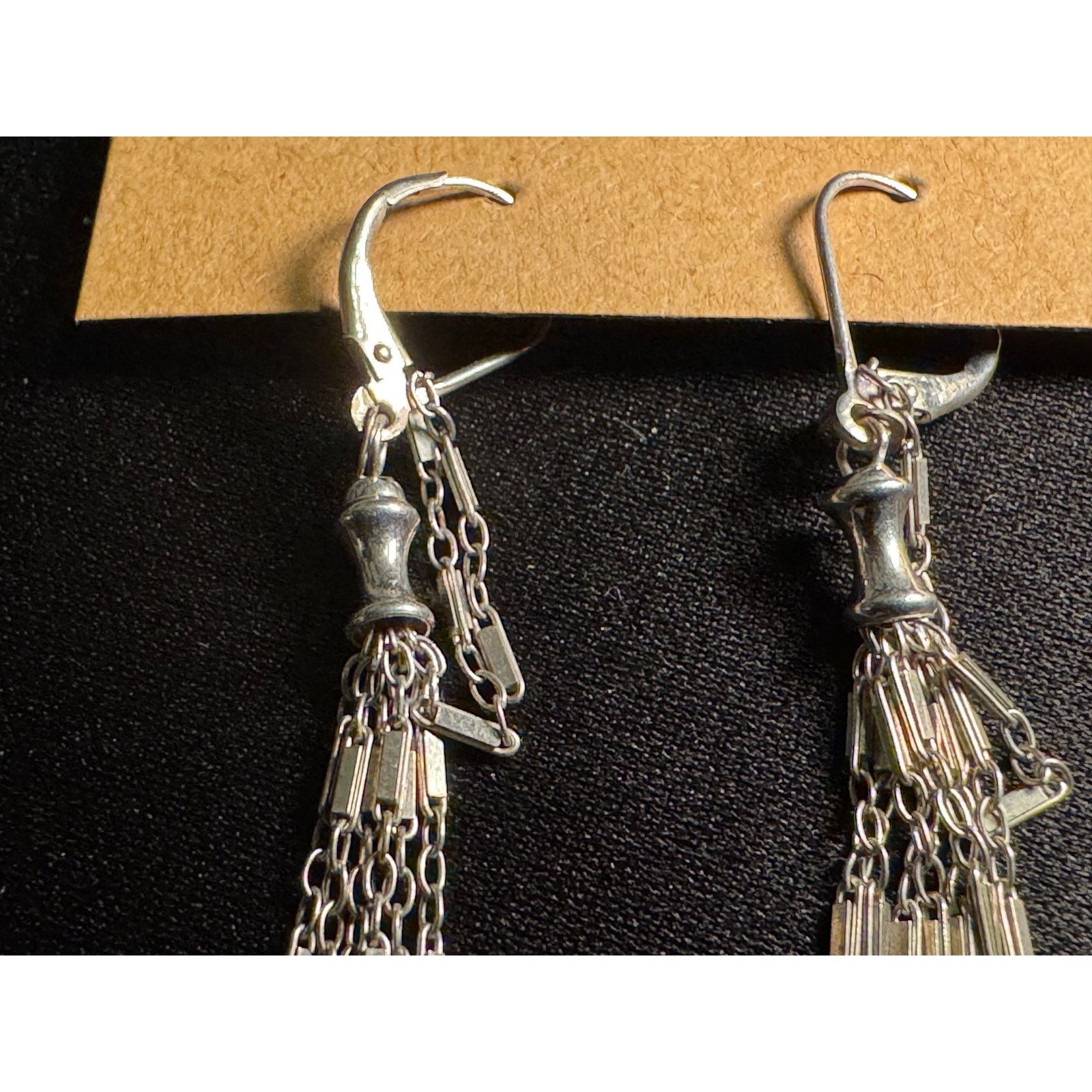Other 925 Silver Leaveback Fringe Earrings Size ONE SIZE - 3 Thumbnail