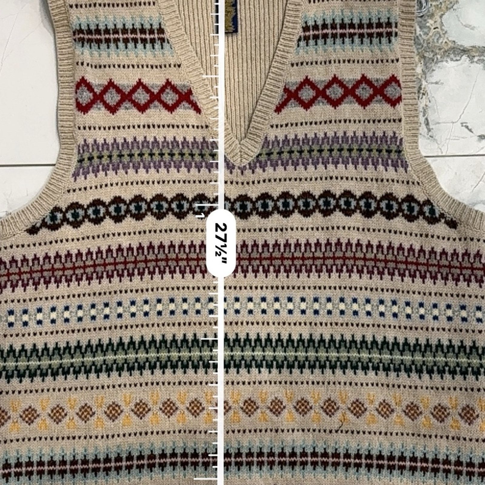 Ralph Lauren RUGBY Ralph Lauren | XL Fair Isle Sweater Vest Wool Cashmere Size US XL / EU 56 / 4 - 9 Thumbnail