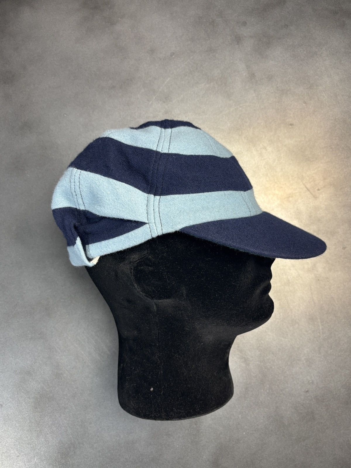 Vintage 1960s Vintage Crickets Cap Michael Chatham Wool Stripe Velcr Size ONE SIZE - 1 Thumbnail