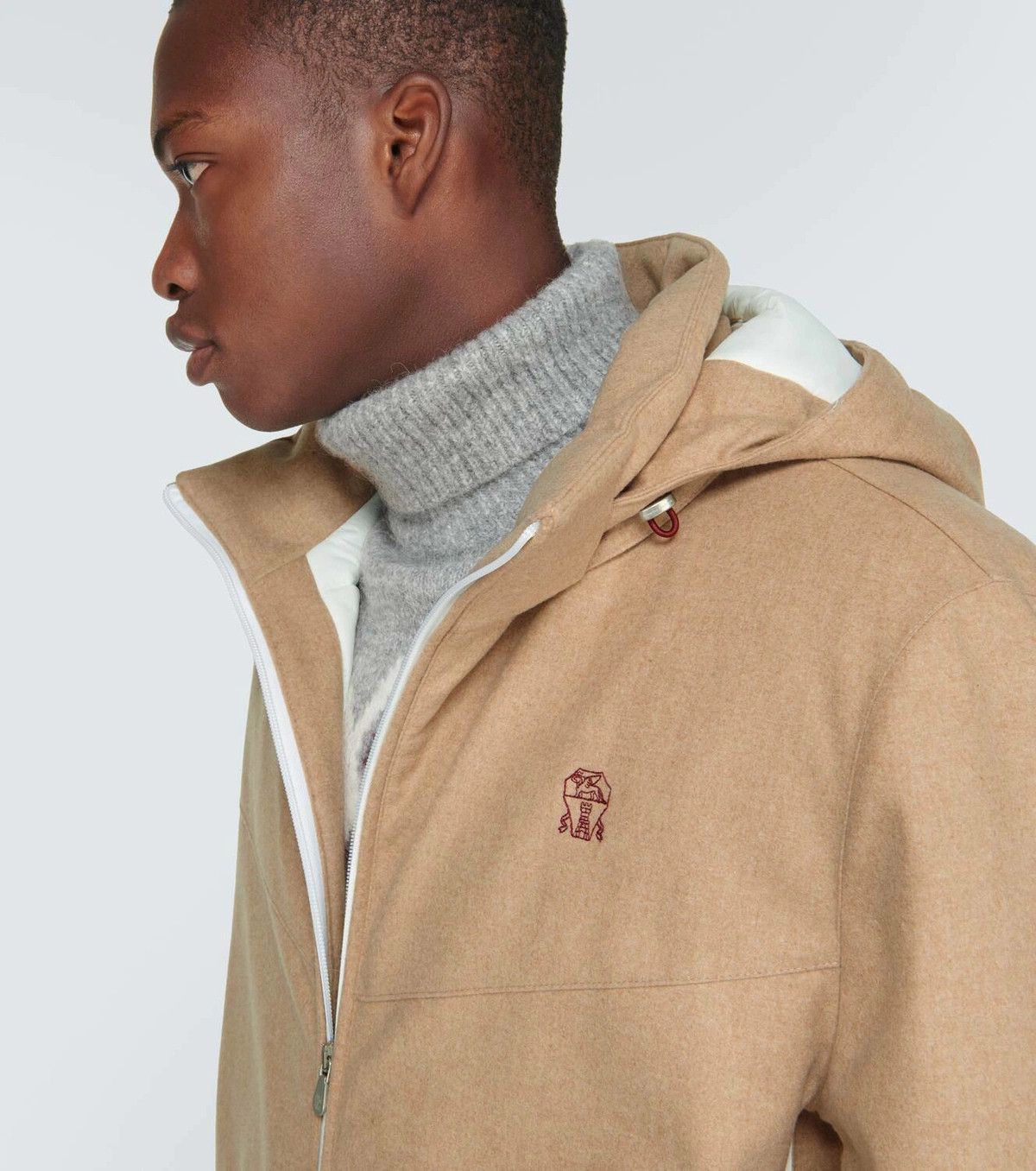 Brunello Cucinelli 0924 Goose Padded Jacket in Light Beige Size US XL / EU 56 / 4 - 5 Thumbnail