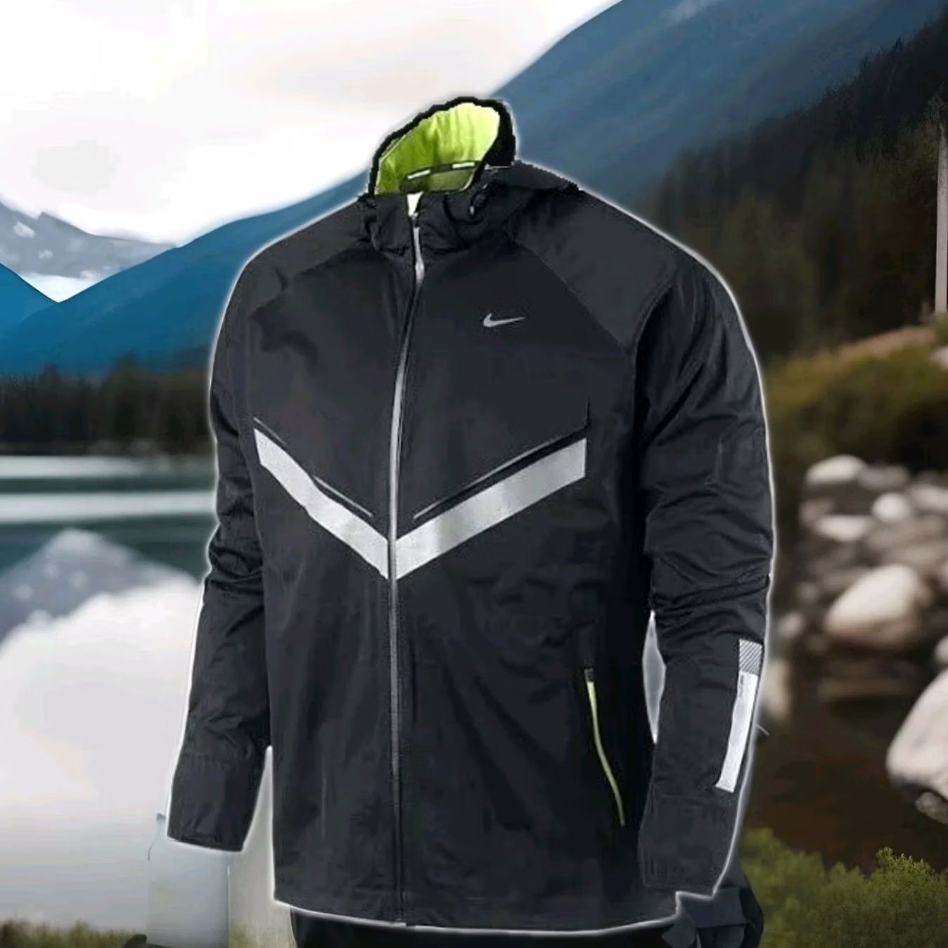 Nike Nike Vapor 5 World Record Running Jacket Men XL Black Vented Reflect Size US XL / EU 56 / 4 - 2 Thumbnail