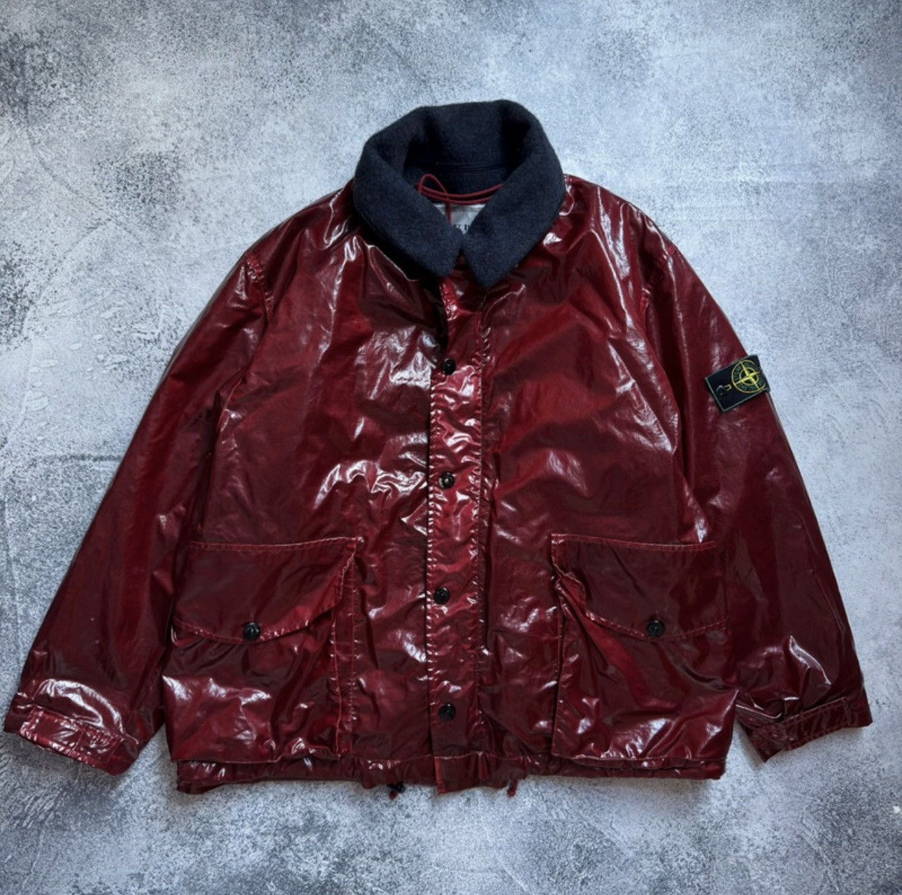 Stone Island Stone Island Glazed Silk “Toffee Wrapper” Jacket 1990s ...
