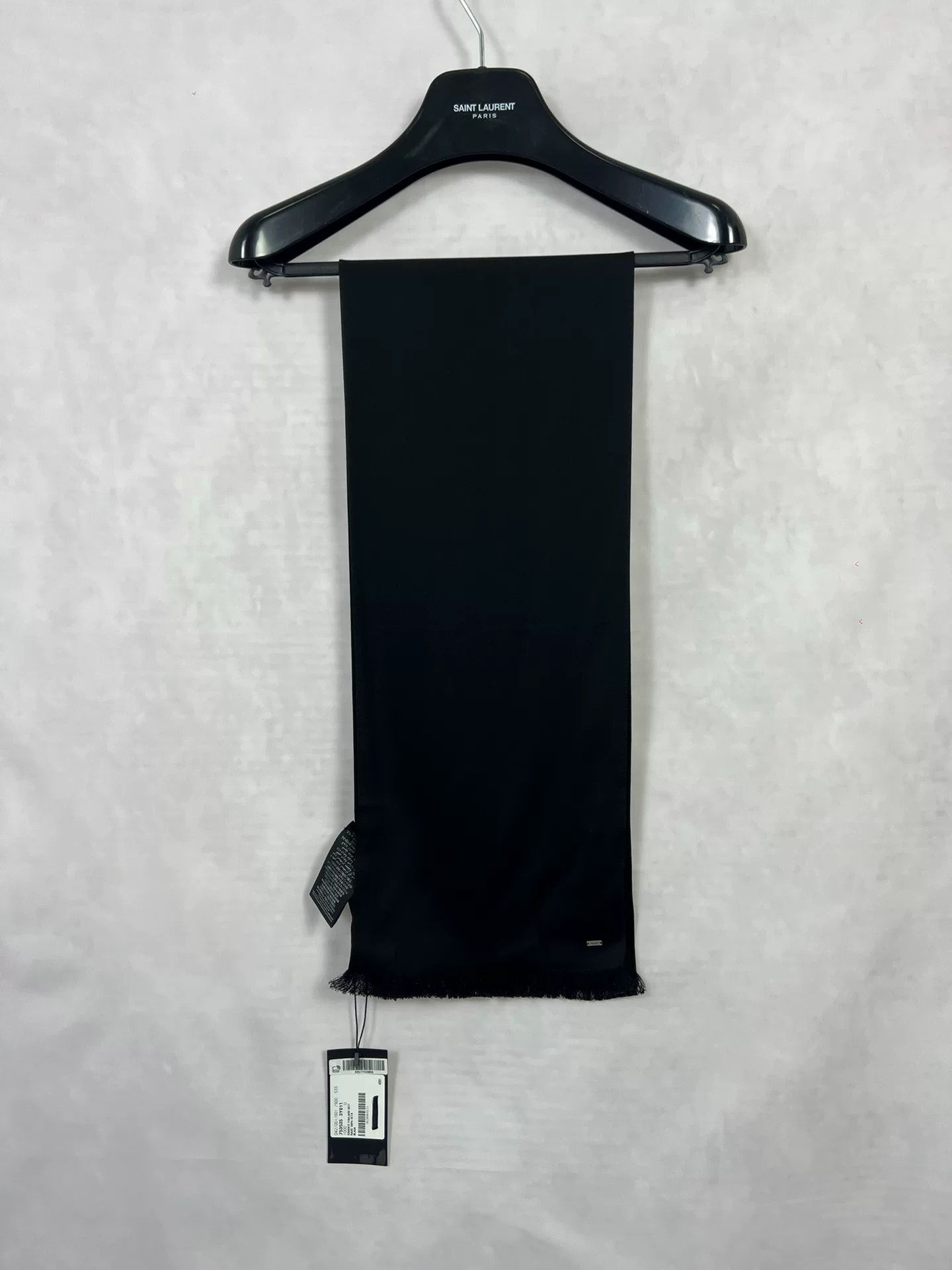 Saint Laurent Paris Saint Laurent Black Silk Bow Tie Scarf Size ONE SIZE - 1 Thumbnail
