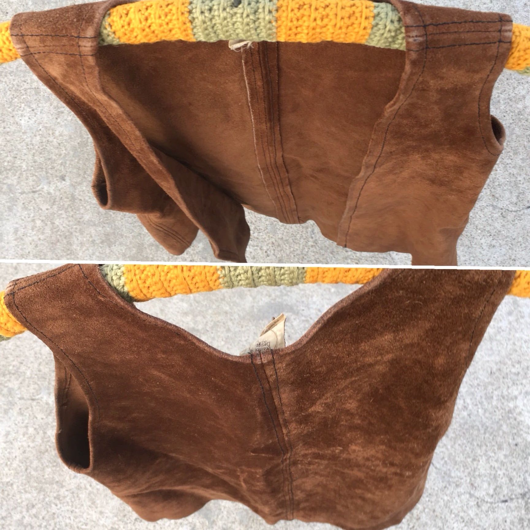 Vintage VINTAGE Georgetown Leather Washington DC Suede Vest Hippie Boho Festival S M Leather Vest Brown Suede Vest Mens Womens Boys Girls 1960s 1970s Size S / US 4 / IT 40 - 4 Thumbnail