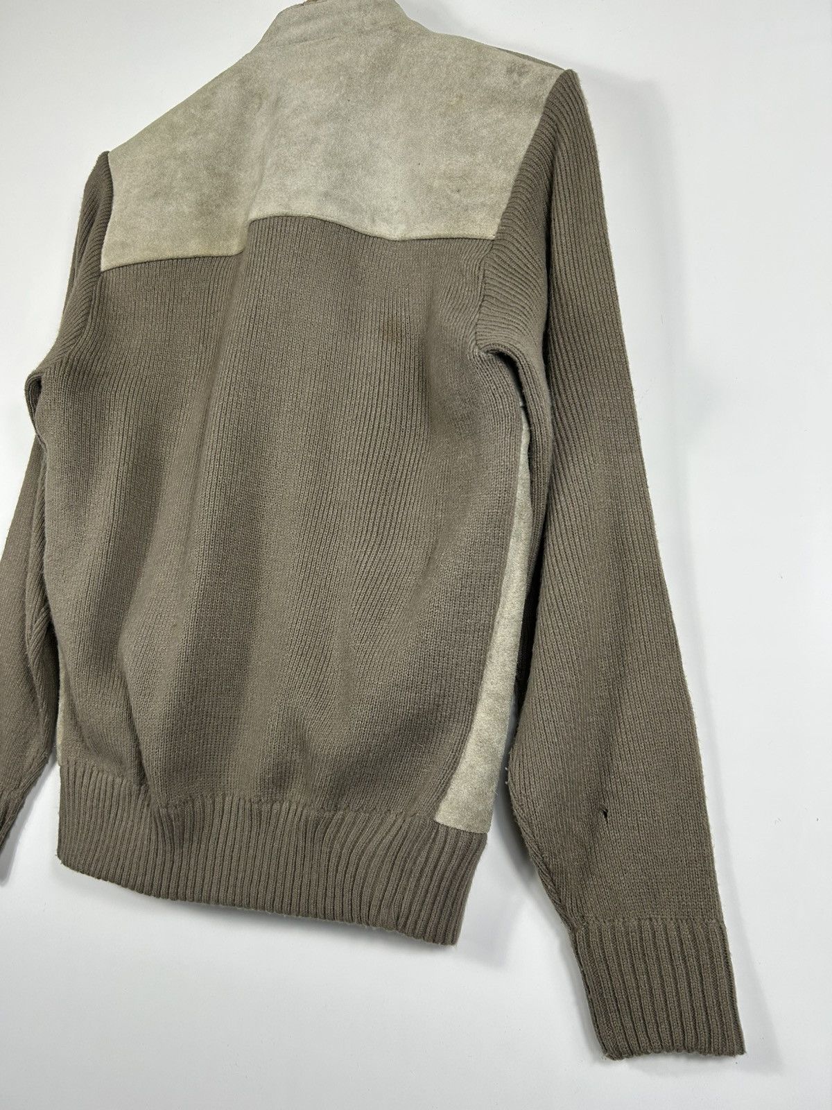 Japanese Brand ⚡️Vintage Mervyn’s Zipper Knit Sleeve Suede Leather Jacket Size US M / EU 48-50 / 2 - 14 Thumbnail