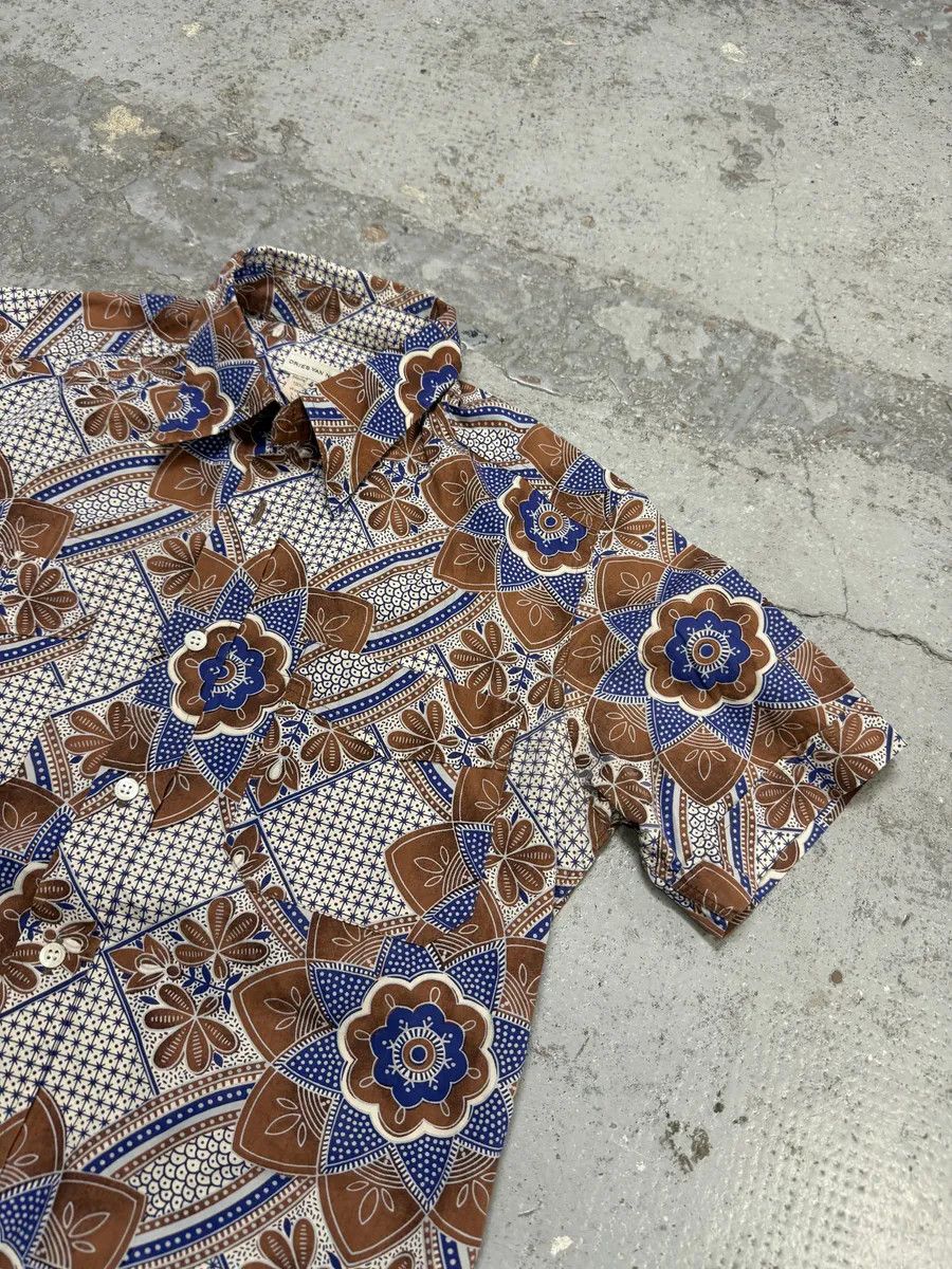 Dries Van Noten Dries Van Noten Brown & Blue Floral Short Sleeves Shirt Size US S / EU 44-46 / 1 - 7 Thumbnail