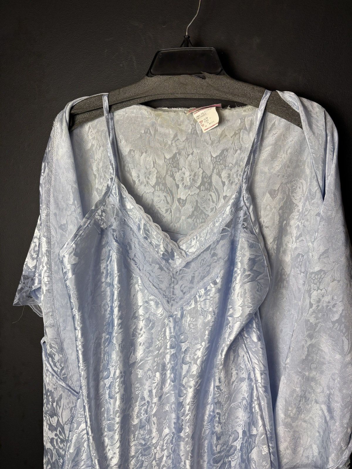 Vintage Y2K Vintage Slip Dress Sleep Set Shiny Satin Gown Lounge Two Size XL / US 12-14 / IT 48-50 - 4 Thumbnail