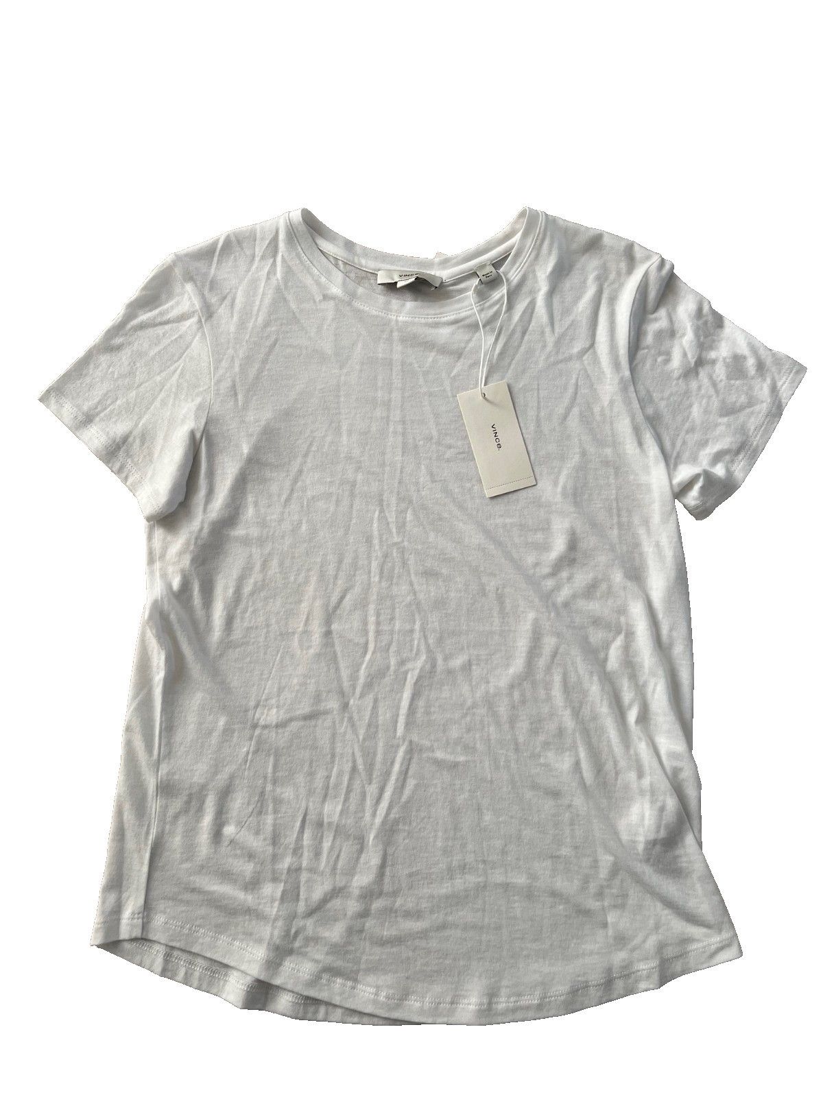 Vince Vince. Crewneck Short-Sleeve Shirttail Tee White ( S ) Size S / US 4 / IT 40 - 1 Thumbnail